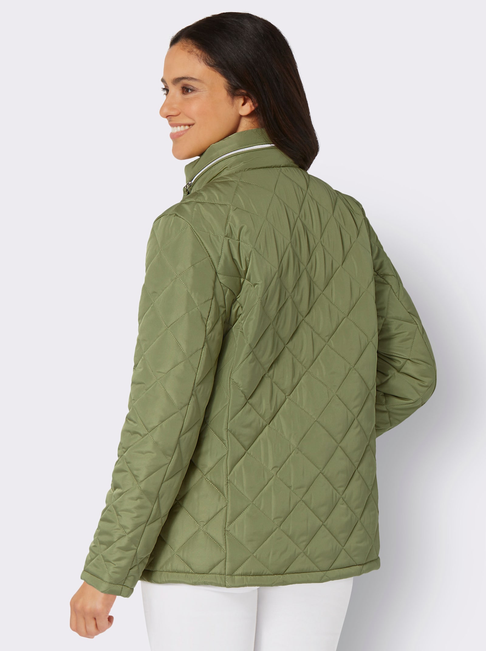 Steppjacke mit Sandwich-Stepp und Wattierung - schilf