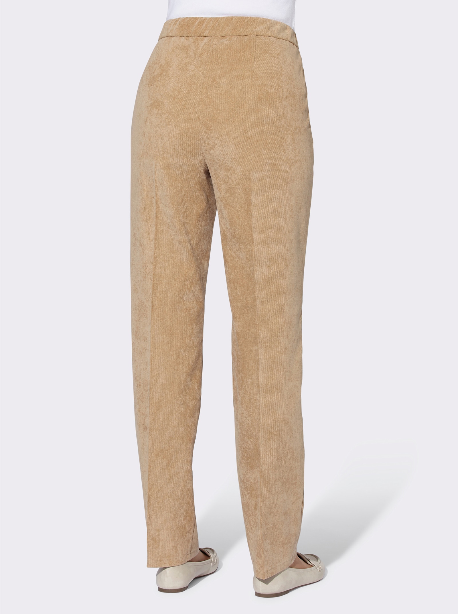 Kordové kalhoty s puky - velbloudí