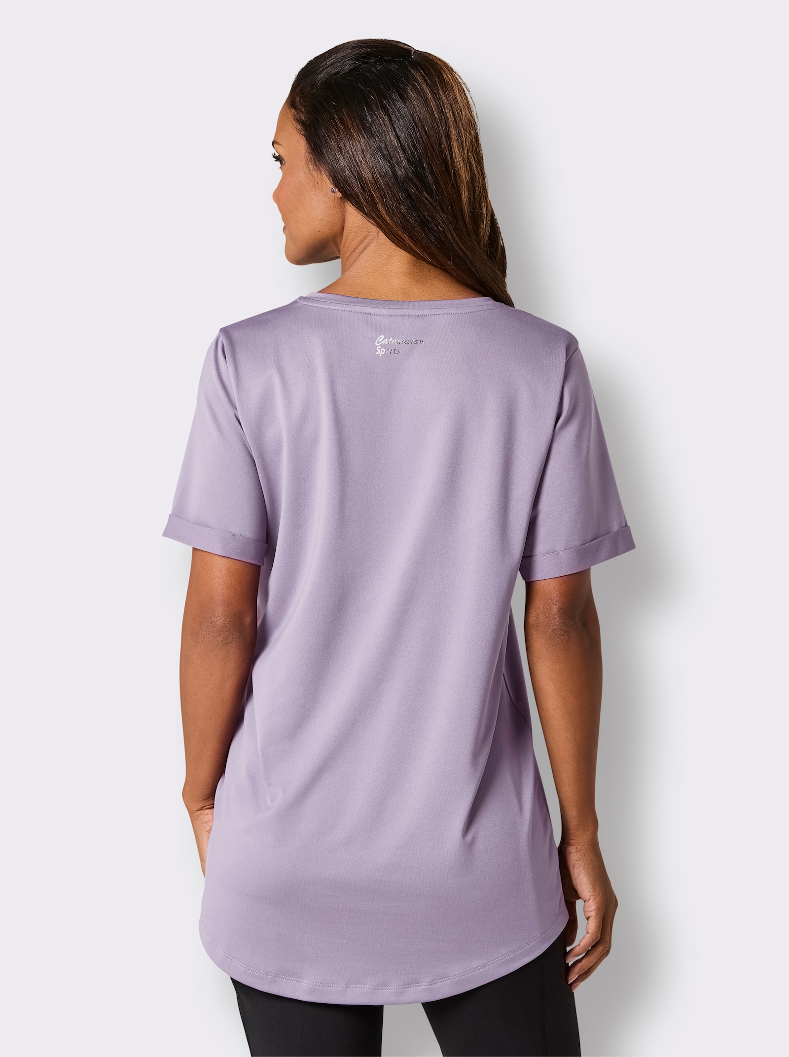 Catamaran Sports Funktionsshirt mit hinten längerem Saum - flieder