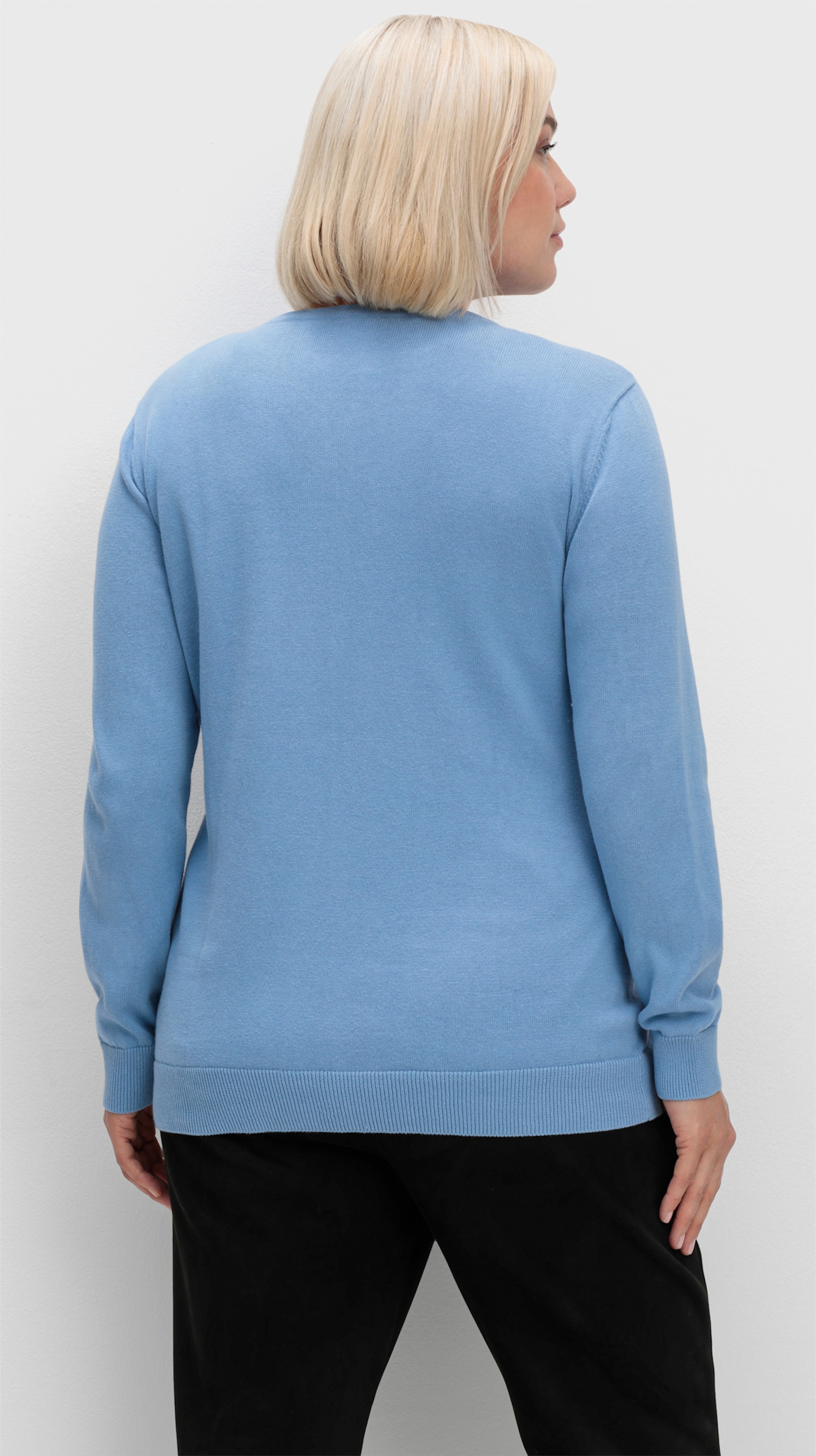 Strickjacke aus reiner Baumwolle - blau