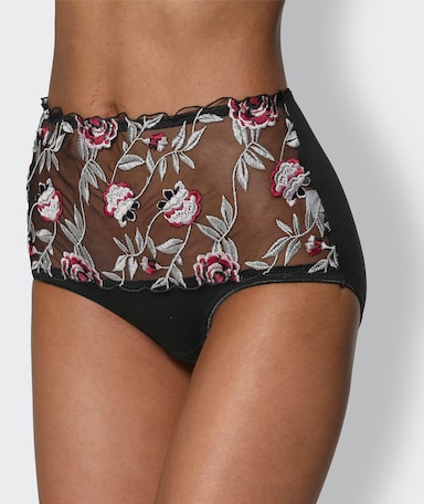 wäschepur Taillenslip - 2x schwarz-kirsche