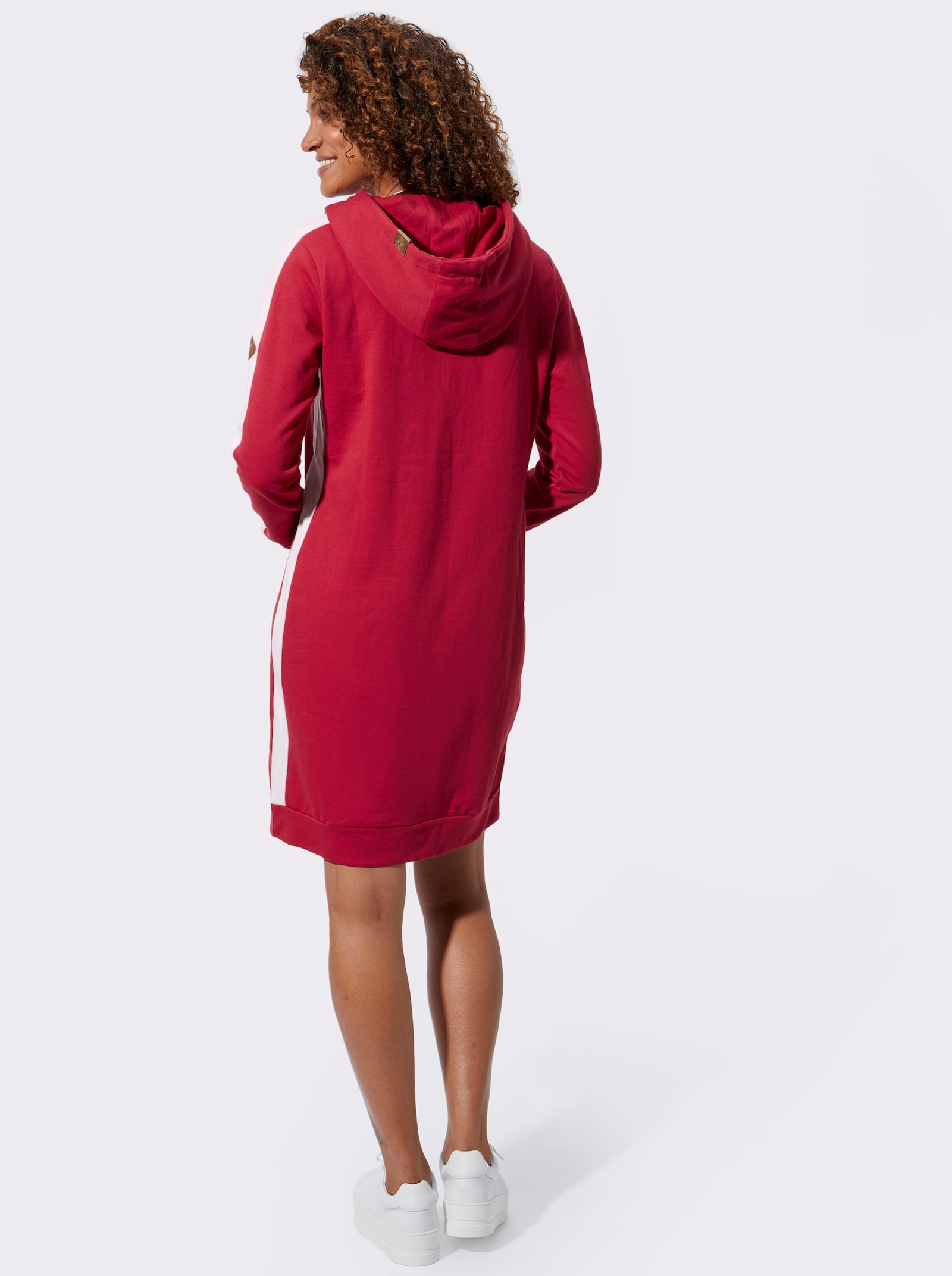 Shirtkleid mit angerauter Innenseite - erdbeere