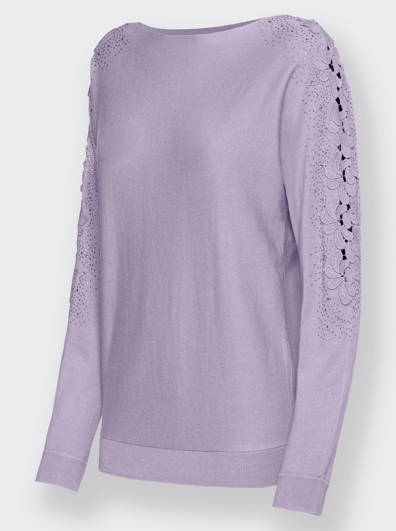Vleermuistrui met glittersteentjes - lila