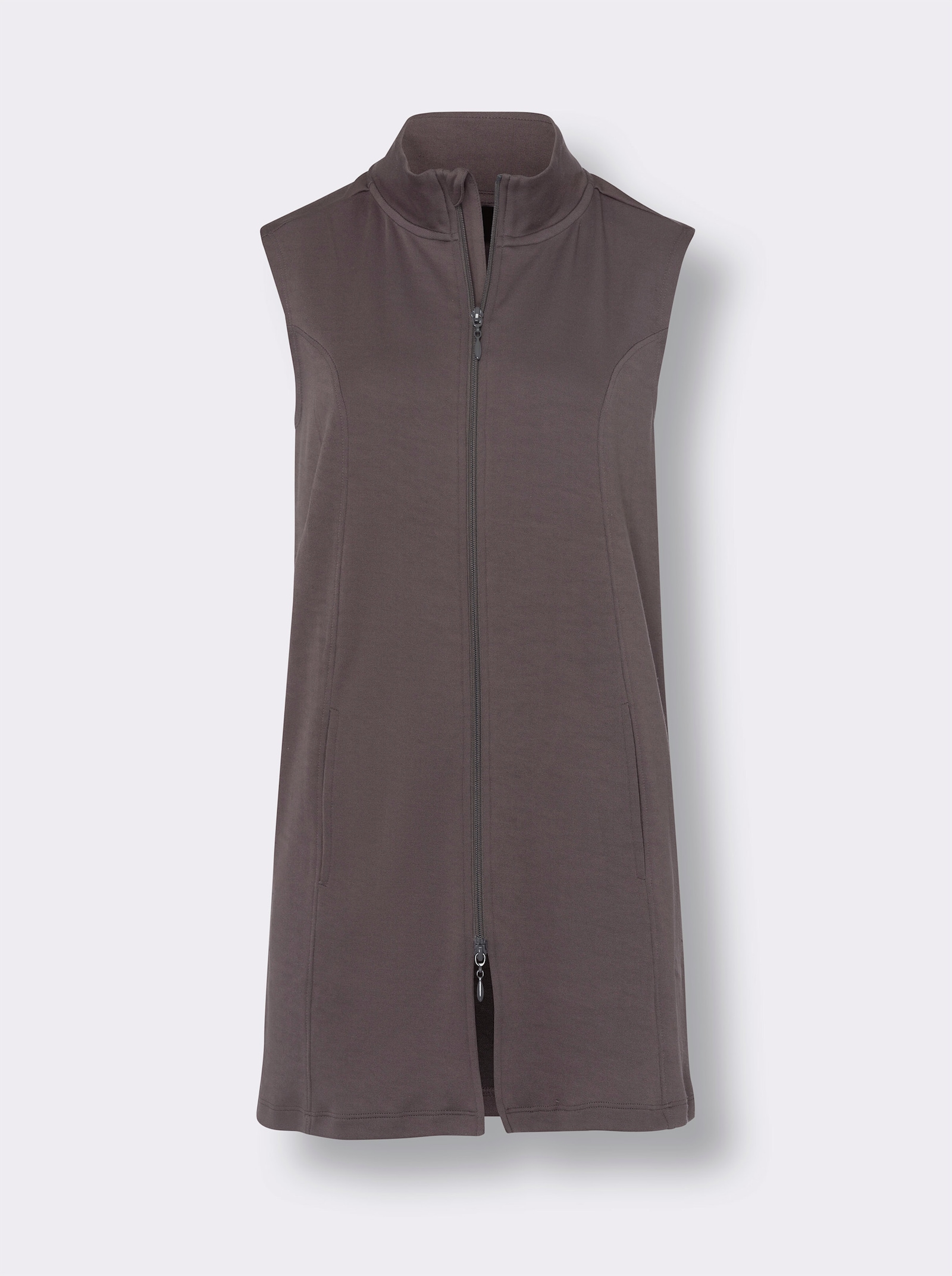 Žerzejová vesta se 2 kapsami - antracitová