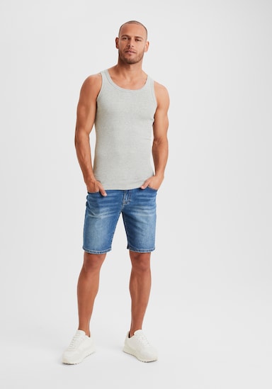 H.I.S Tanktop - grau-meliert, schwarz, weiß