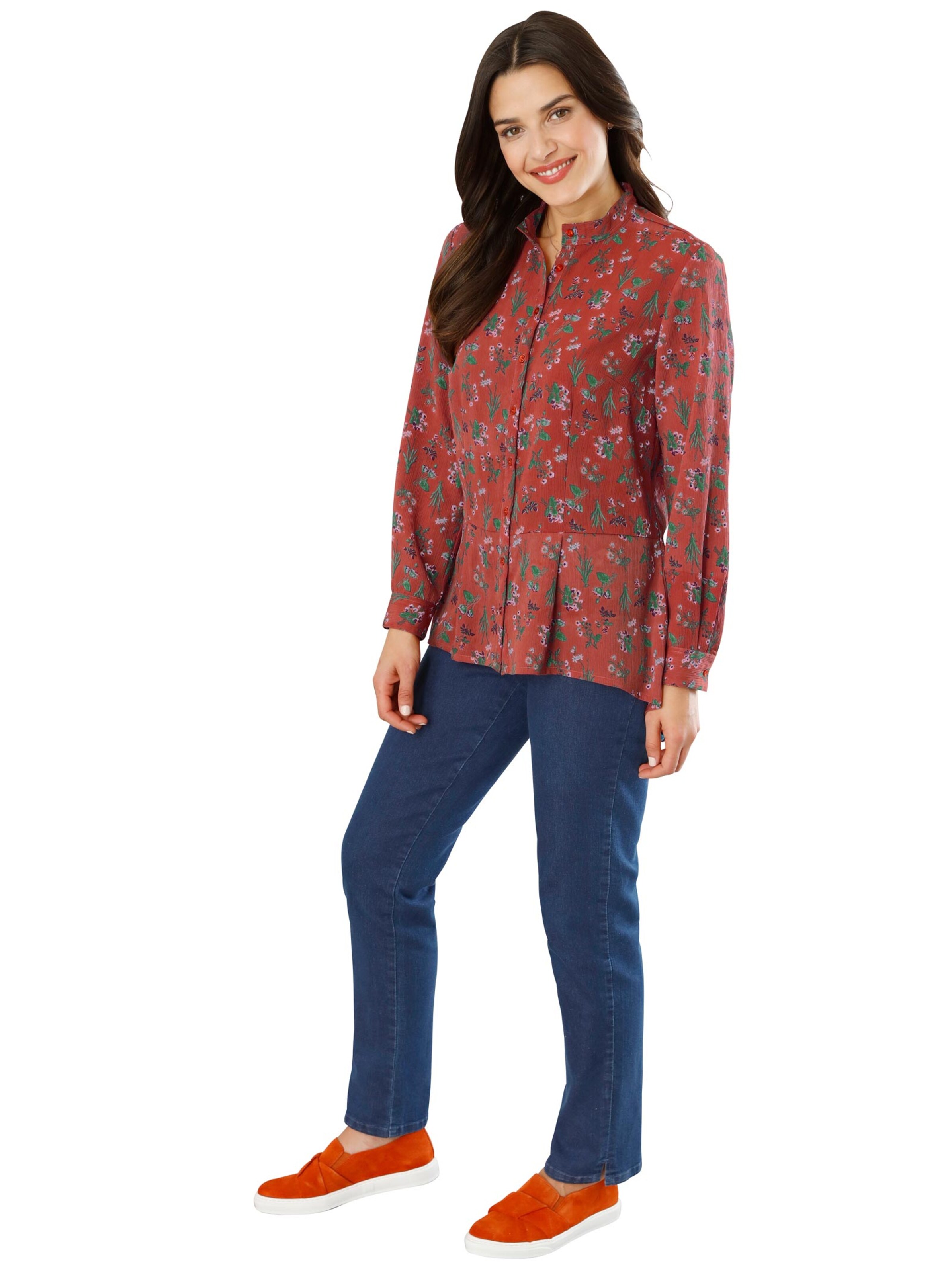 Bluse - rost-bedruckt