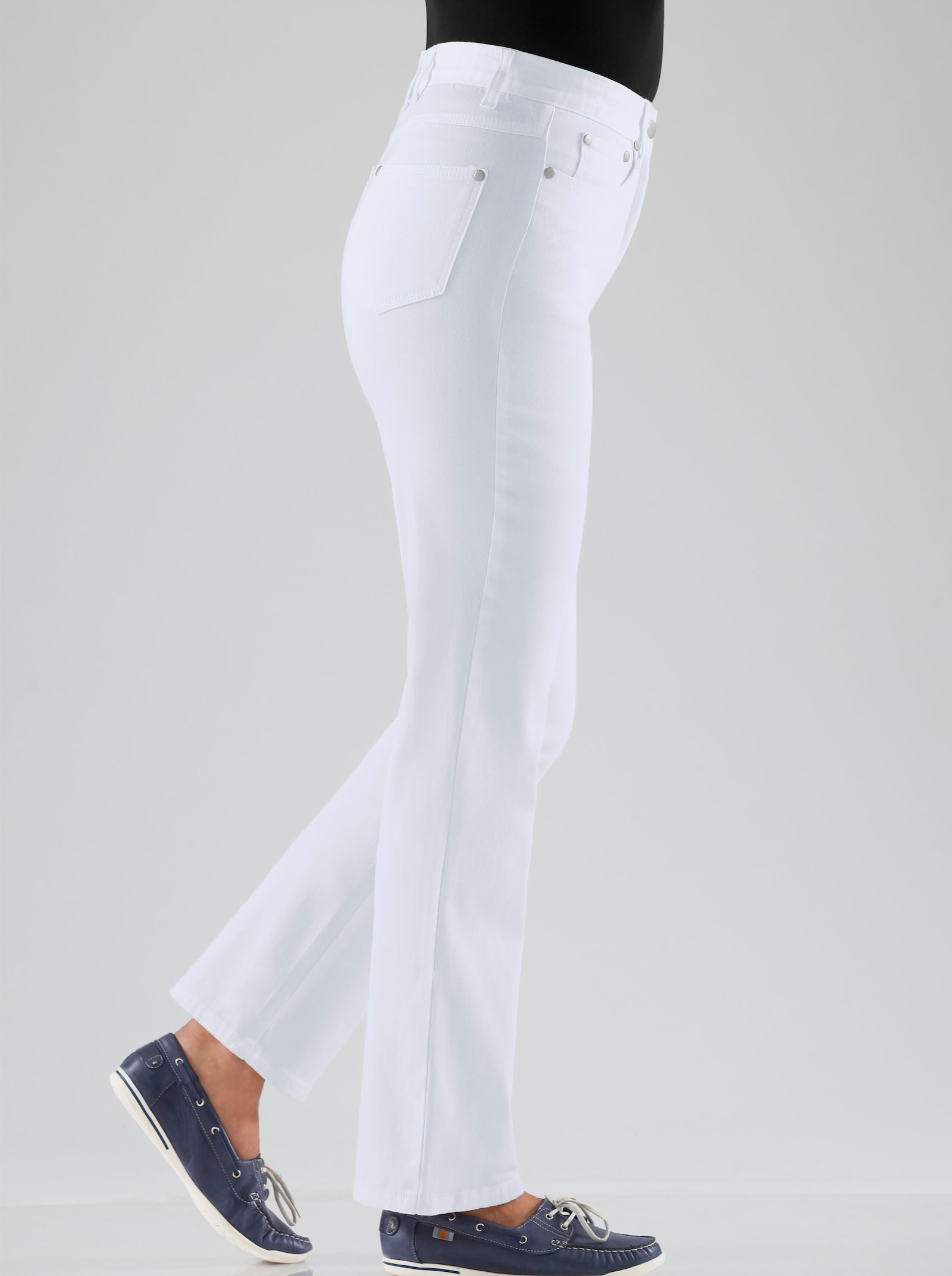 5-Pocket-Jeans mit innenliegendem Dehnbund - weiss