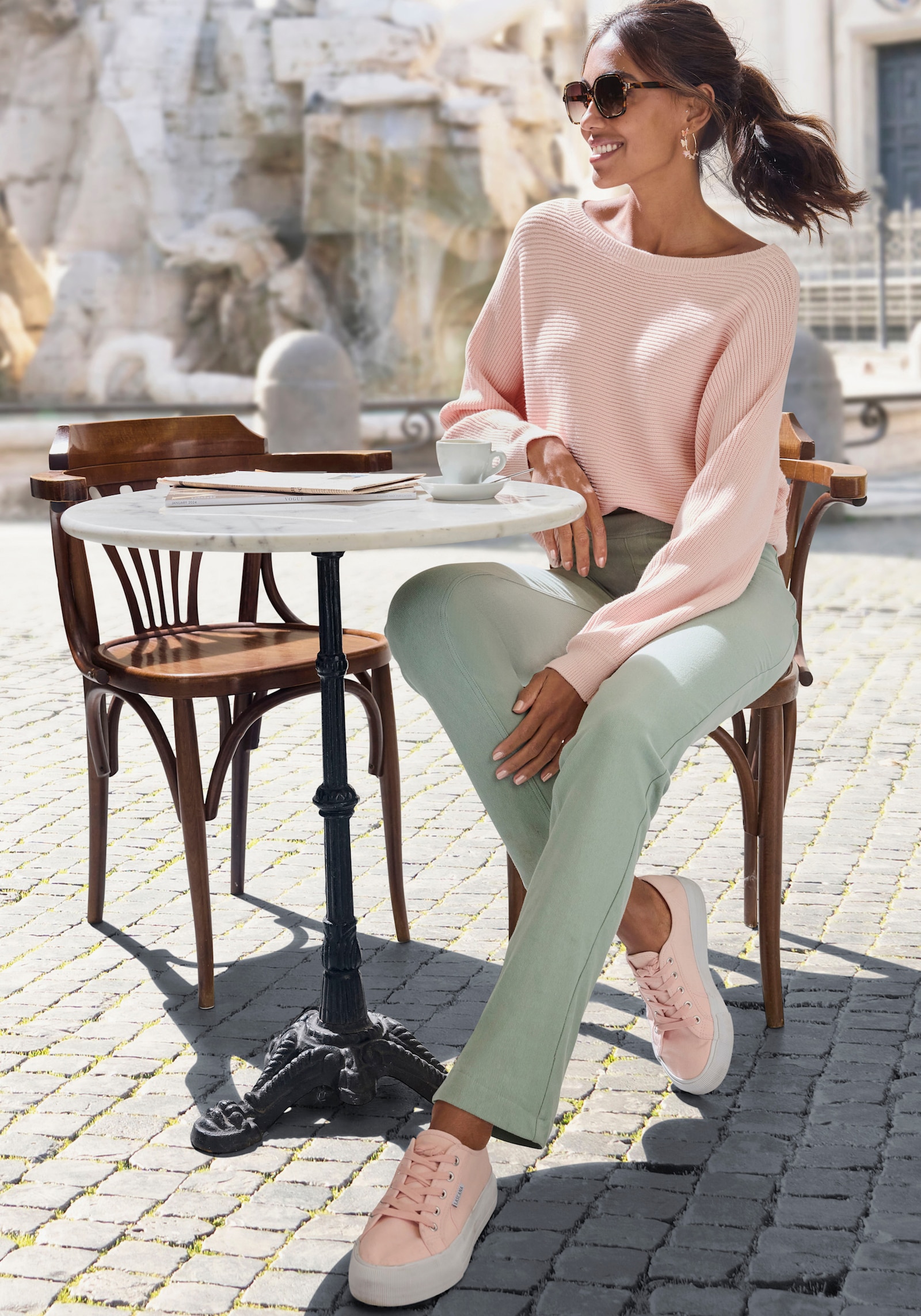 H.I.S comfortbroek - mint