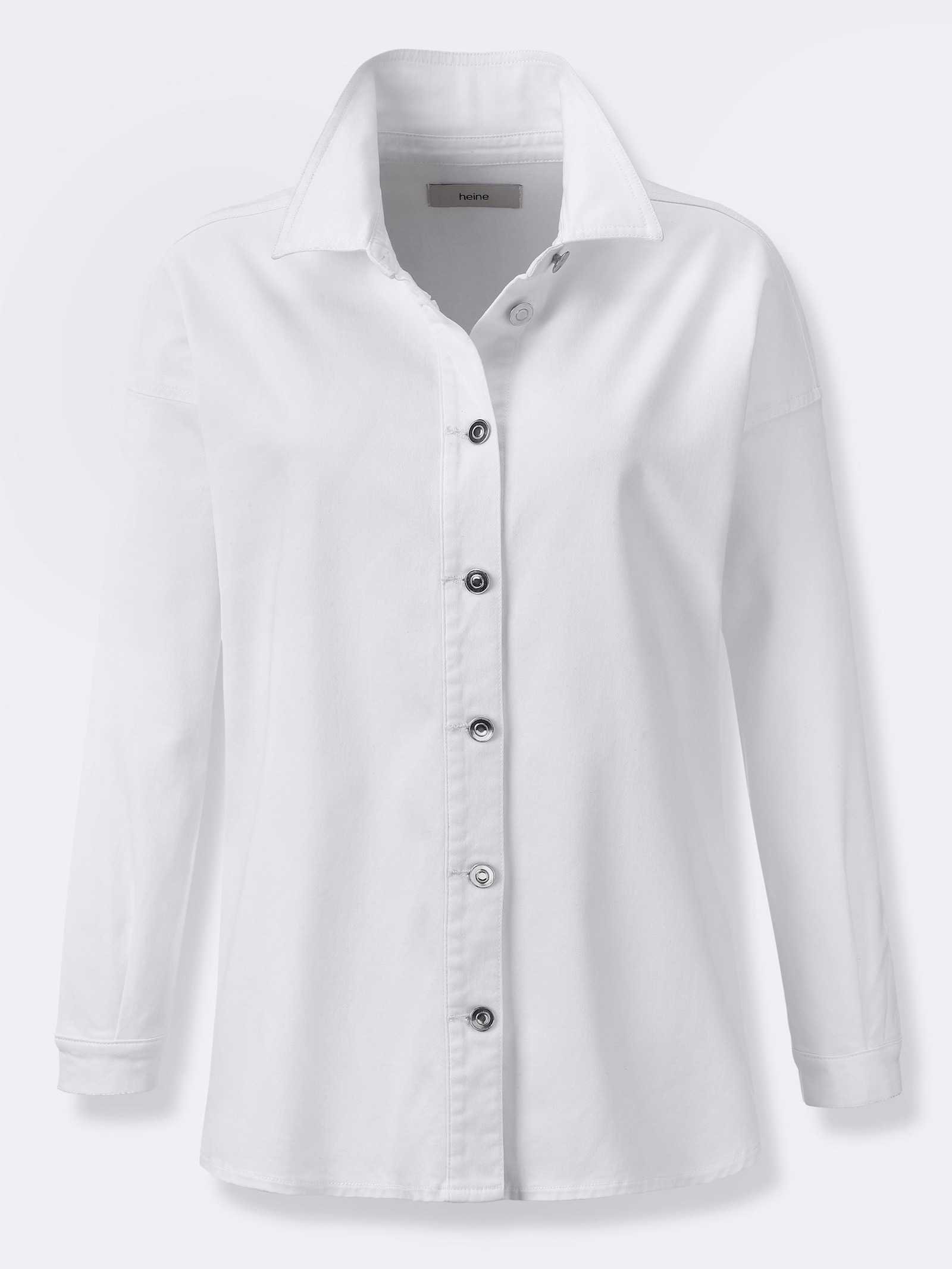 heine Jeansbluse mit Seitenschlitzen - ecru