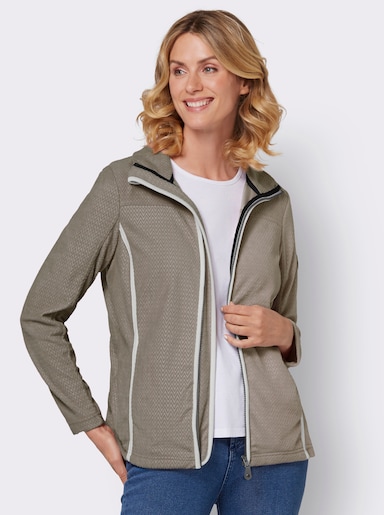 Fleece-Jacke - taupe