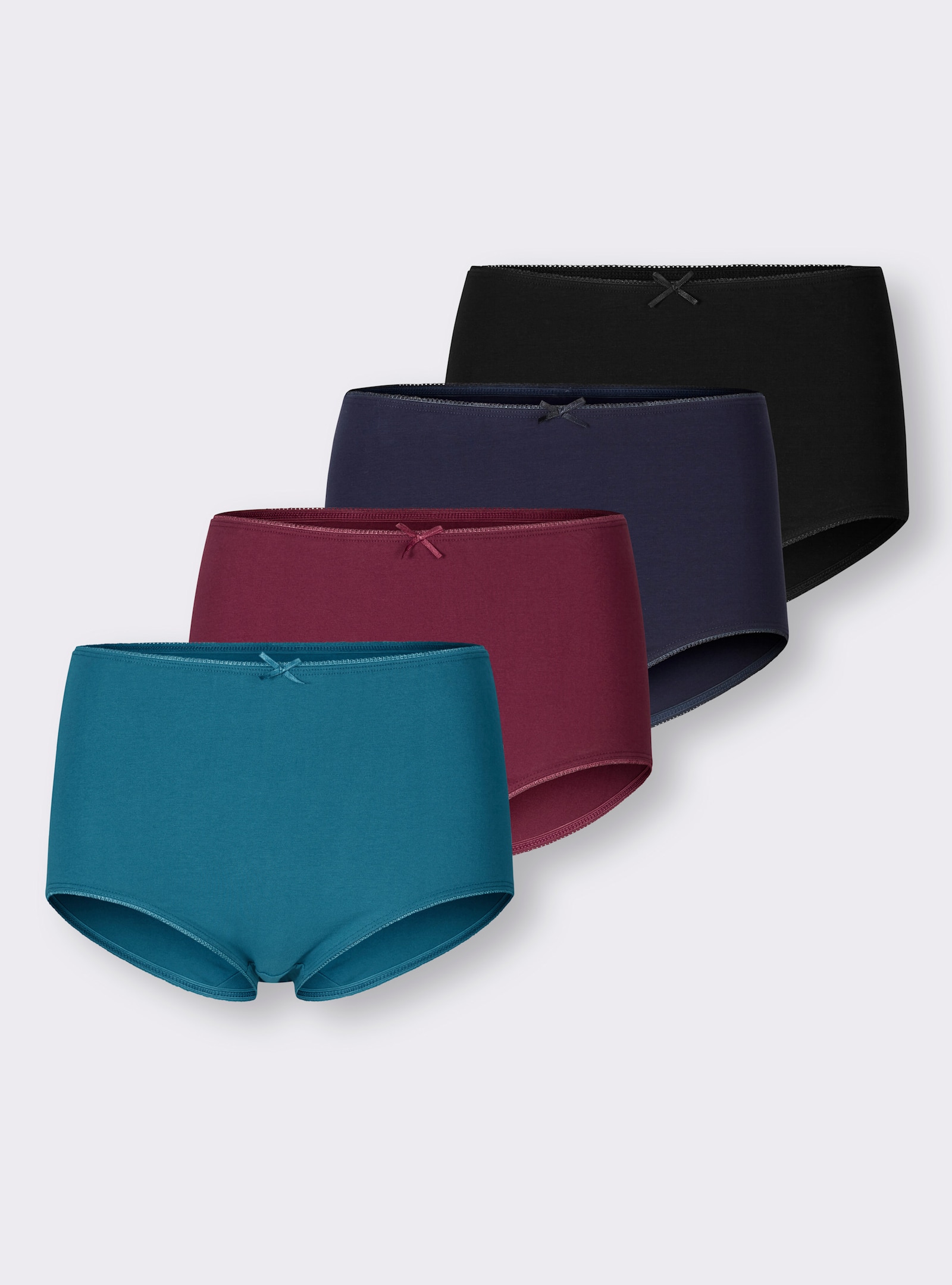 wäschepur Tailleslip met dubbel kruisje - zwart + topaas + marine + bordeaux