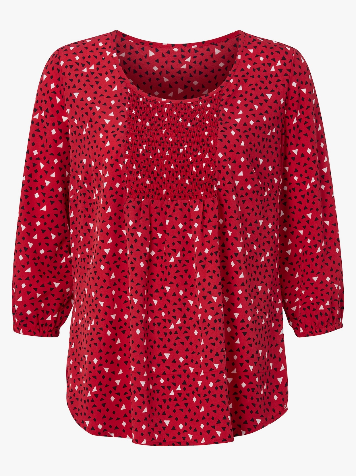 Comfortabele blouse - aardbei gedessineerd