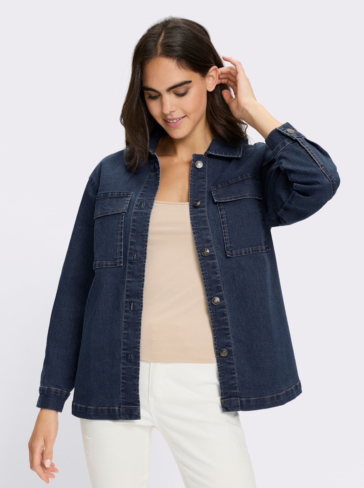 heine Jeansjacke - blue-stone-washed