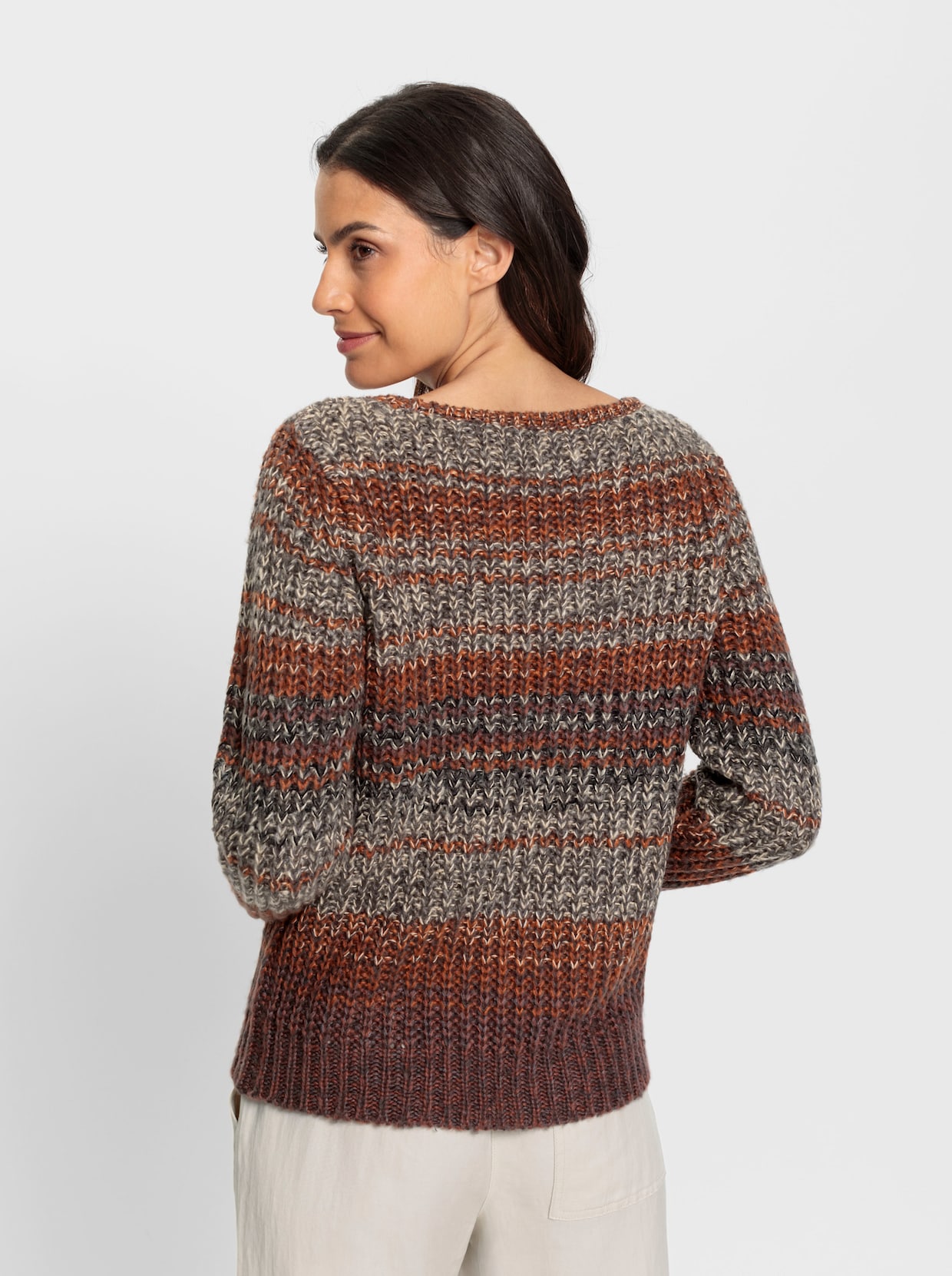 Pullover - roestrood gedessineerd