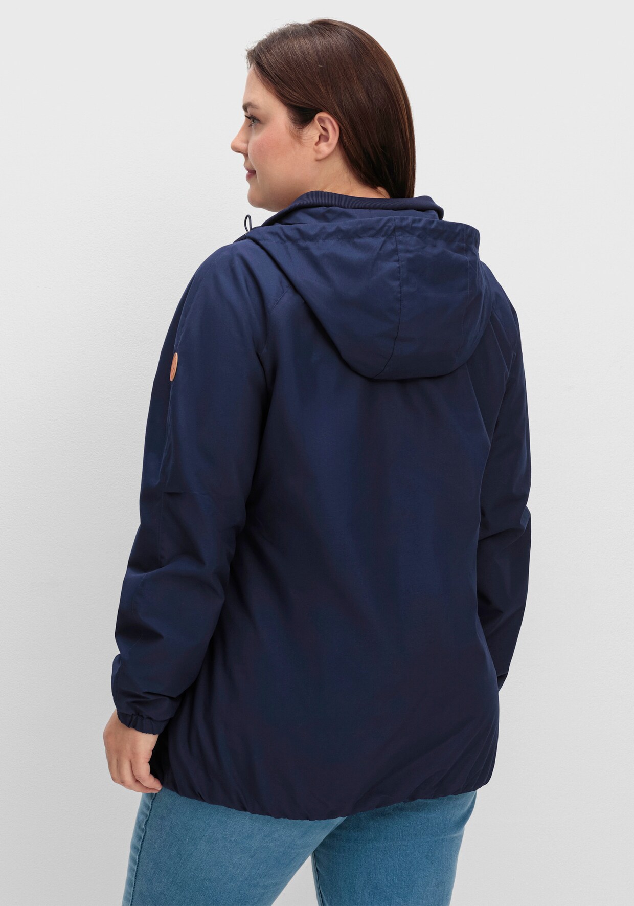 Übergangsjacke in Microfaser-Qualität - marine