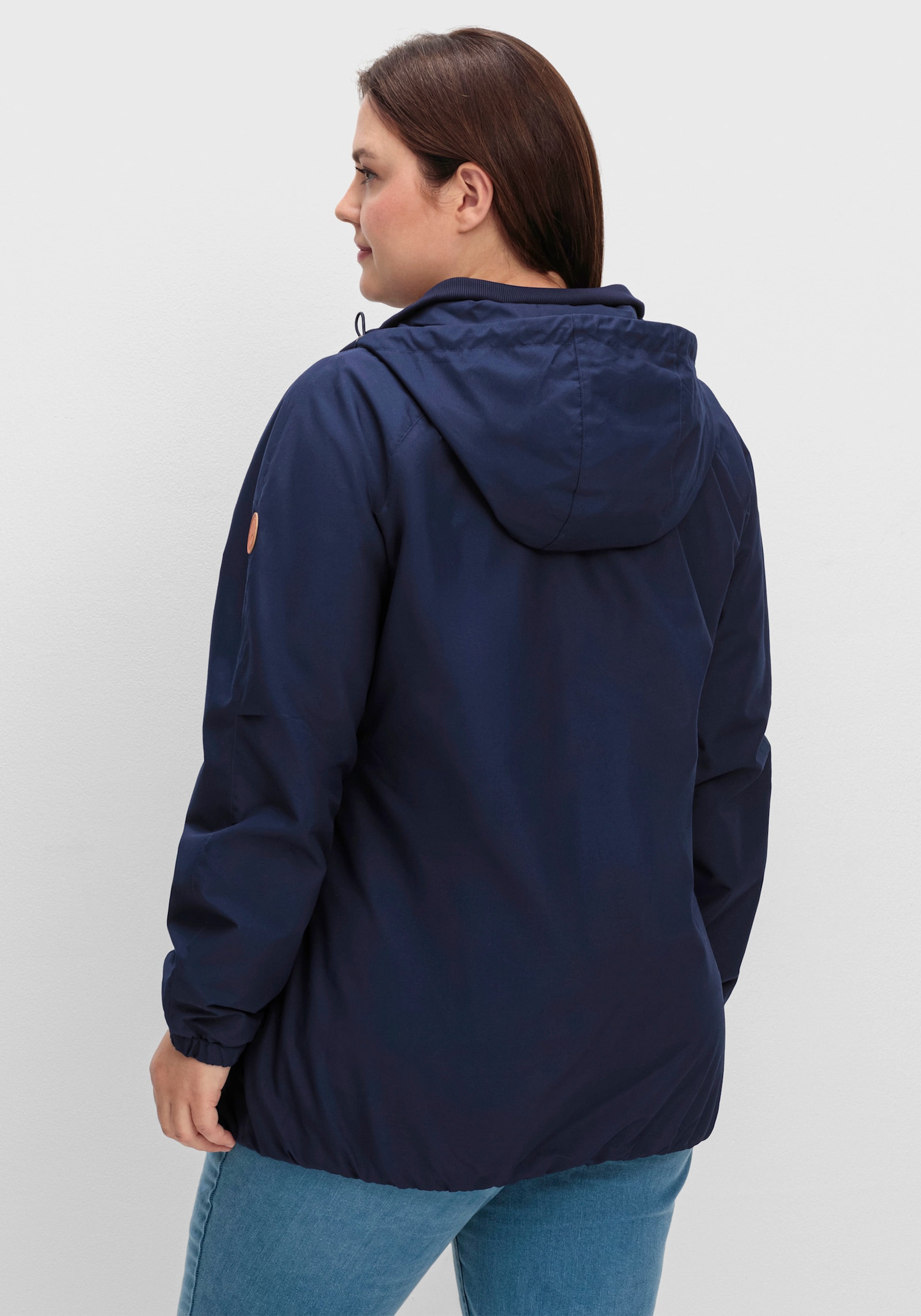 Übergangsjacke in Microfaser-Qualität - marine