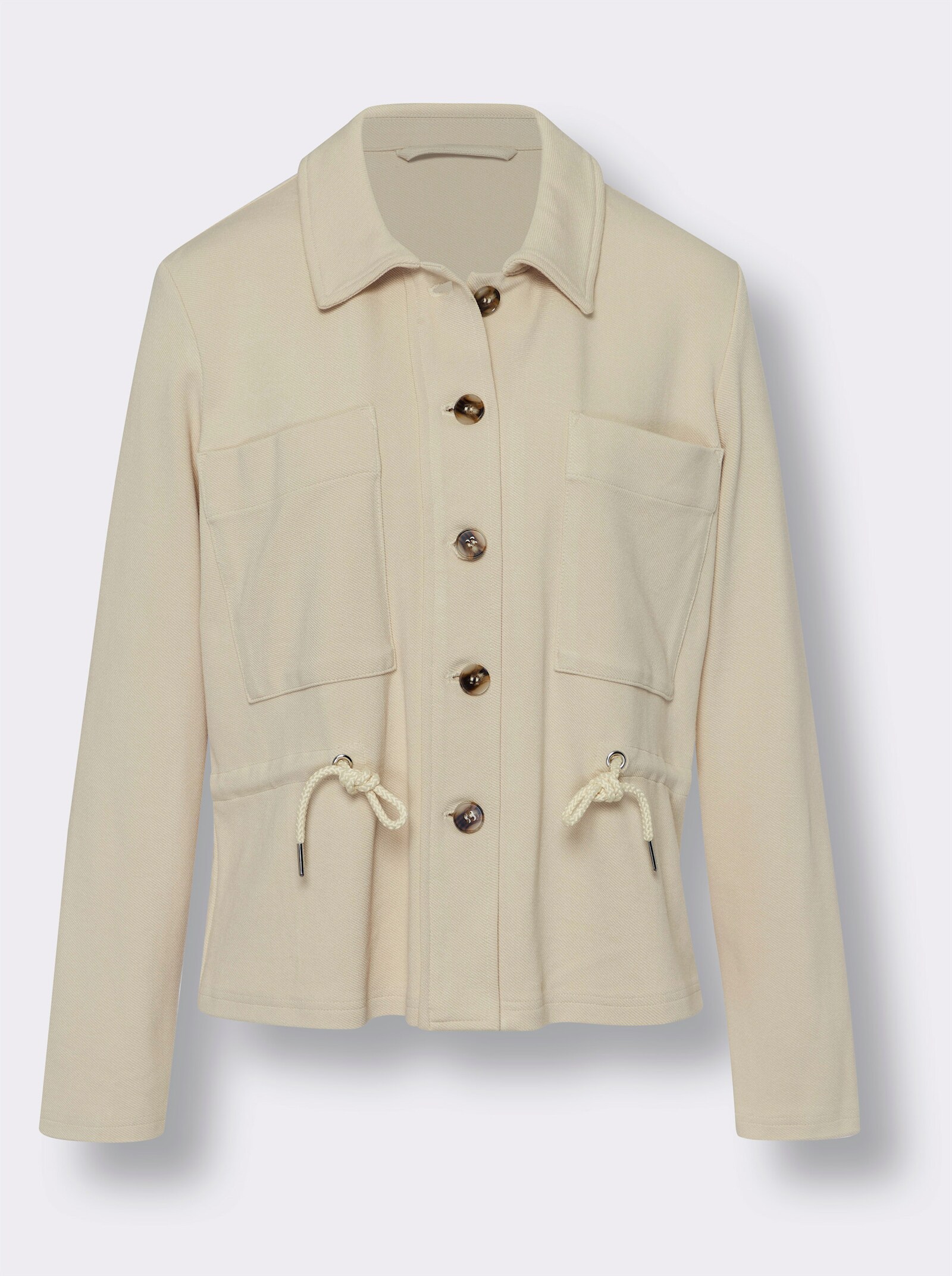 heine Sweatblazer mit Tunnelzug - sand