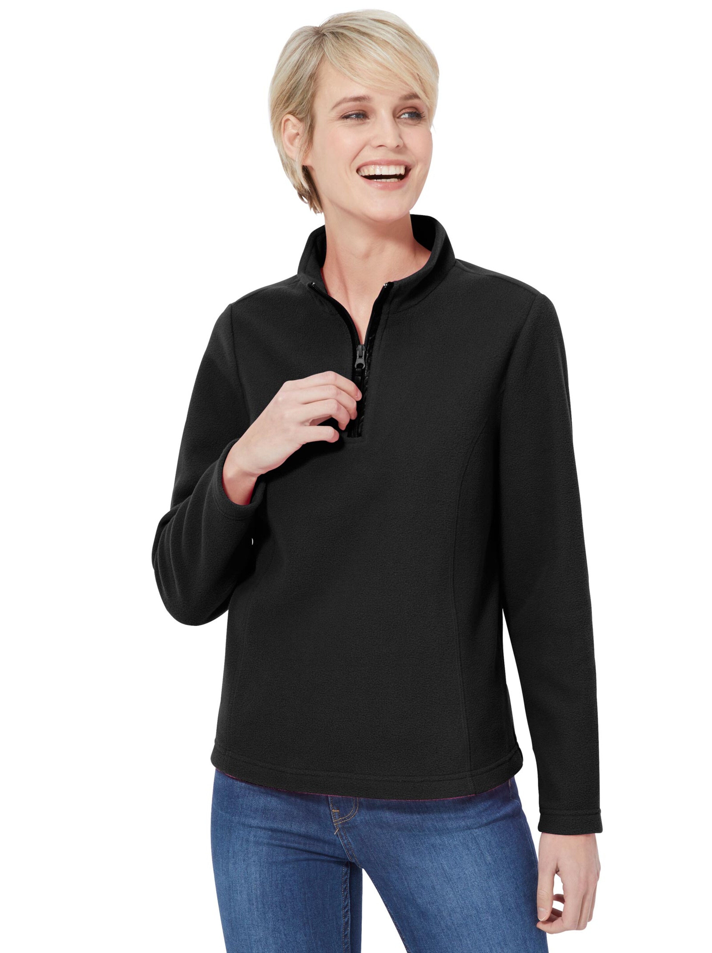 Fleece-Shirt - schwarz