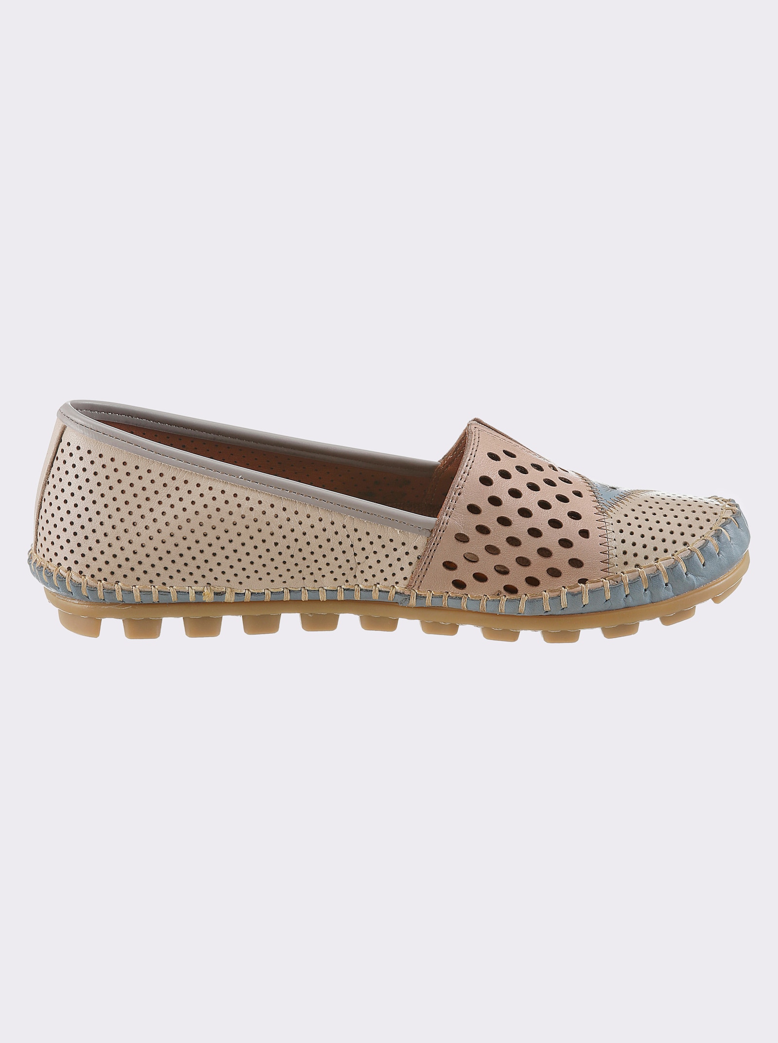 Gemini Slipper mit Cut-Outs - beige