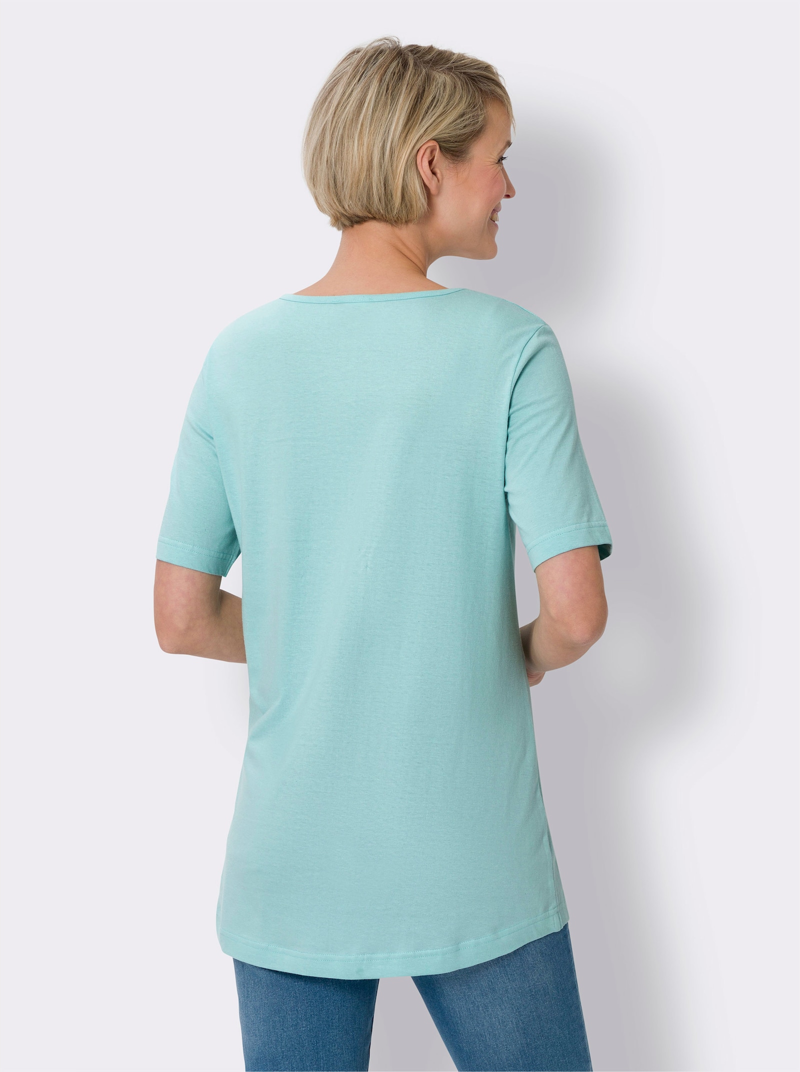 Dlouhé tričko v balení po 2 kusech - šeříková + mátová