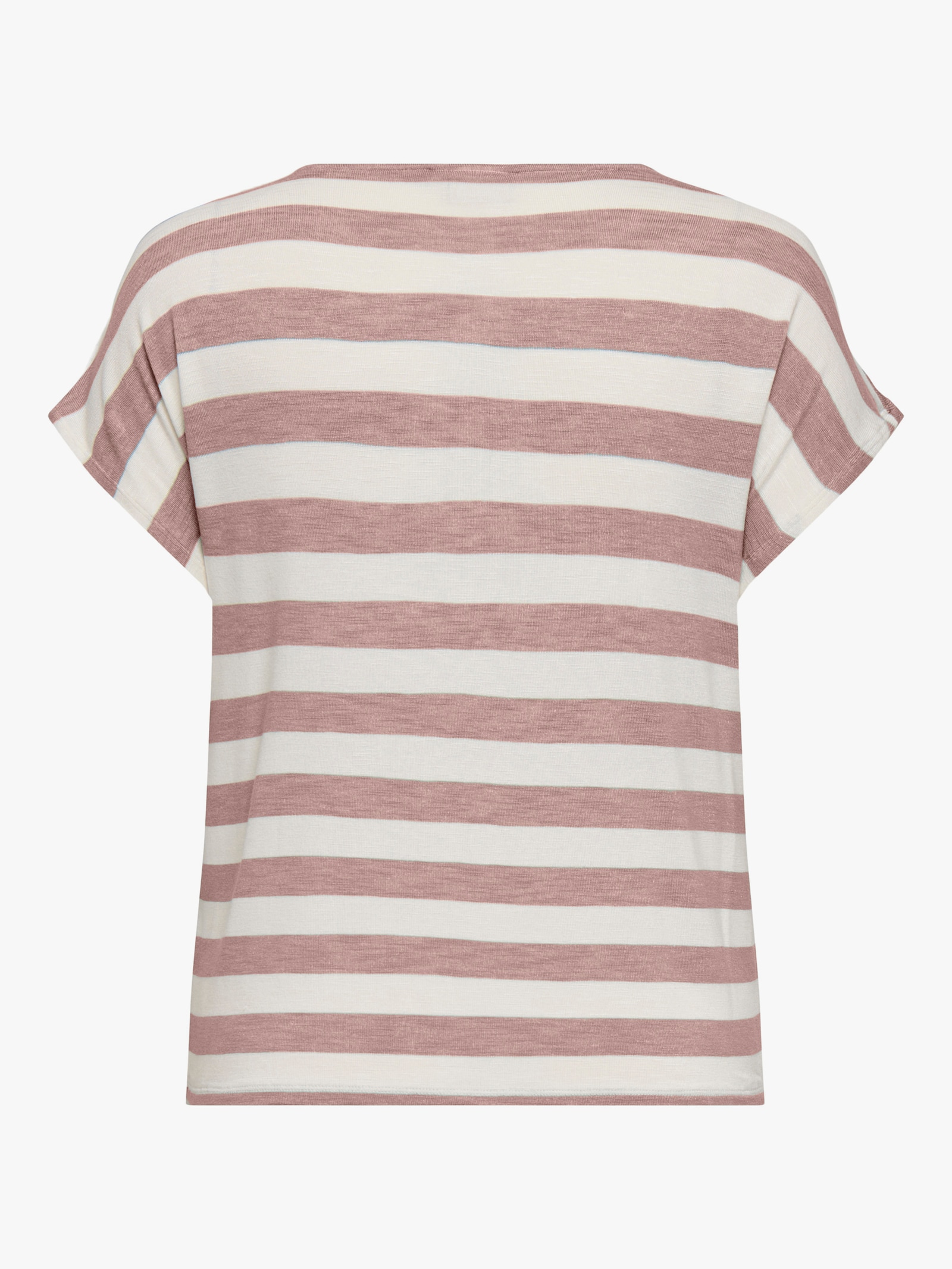 ONLY CARMAKOMA V-Shirt - adobe rose stripes:cloud dancer
