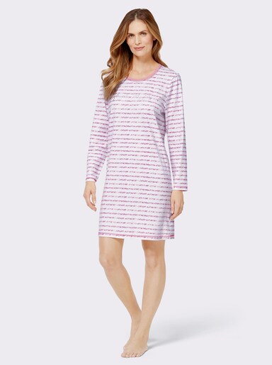 wäschepur Langarm Sleepshirts - erika + erika-gestreift