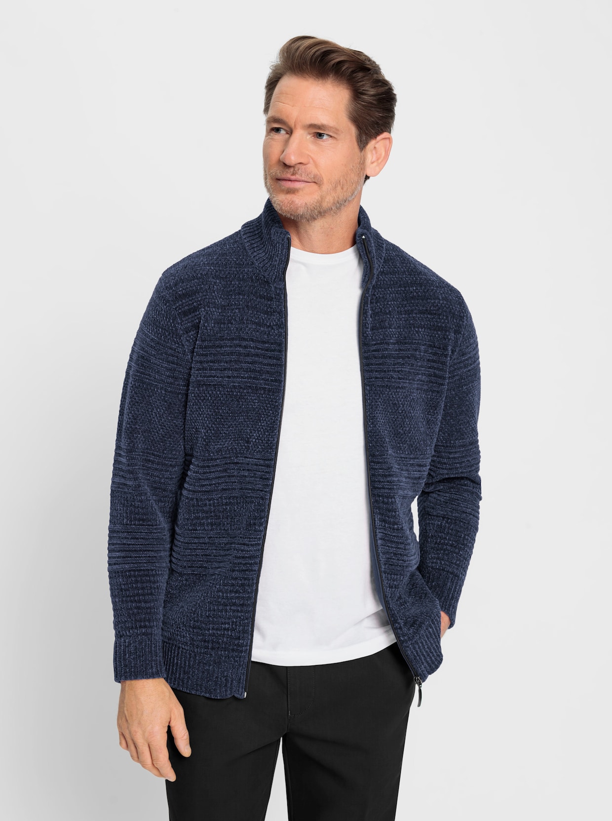 Catamaran Strickjacke - rauchblau