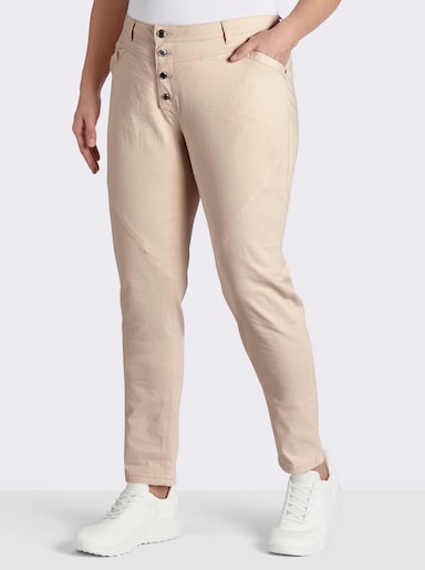 Jeans mit Knopfleiste statt Reißverschluss - elfenbein
