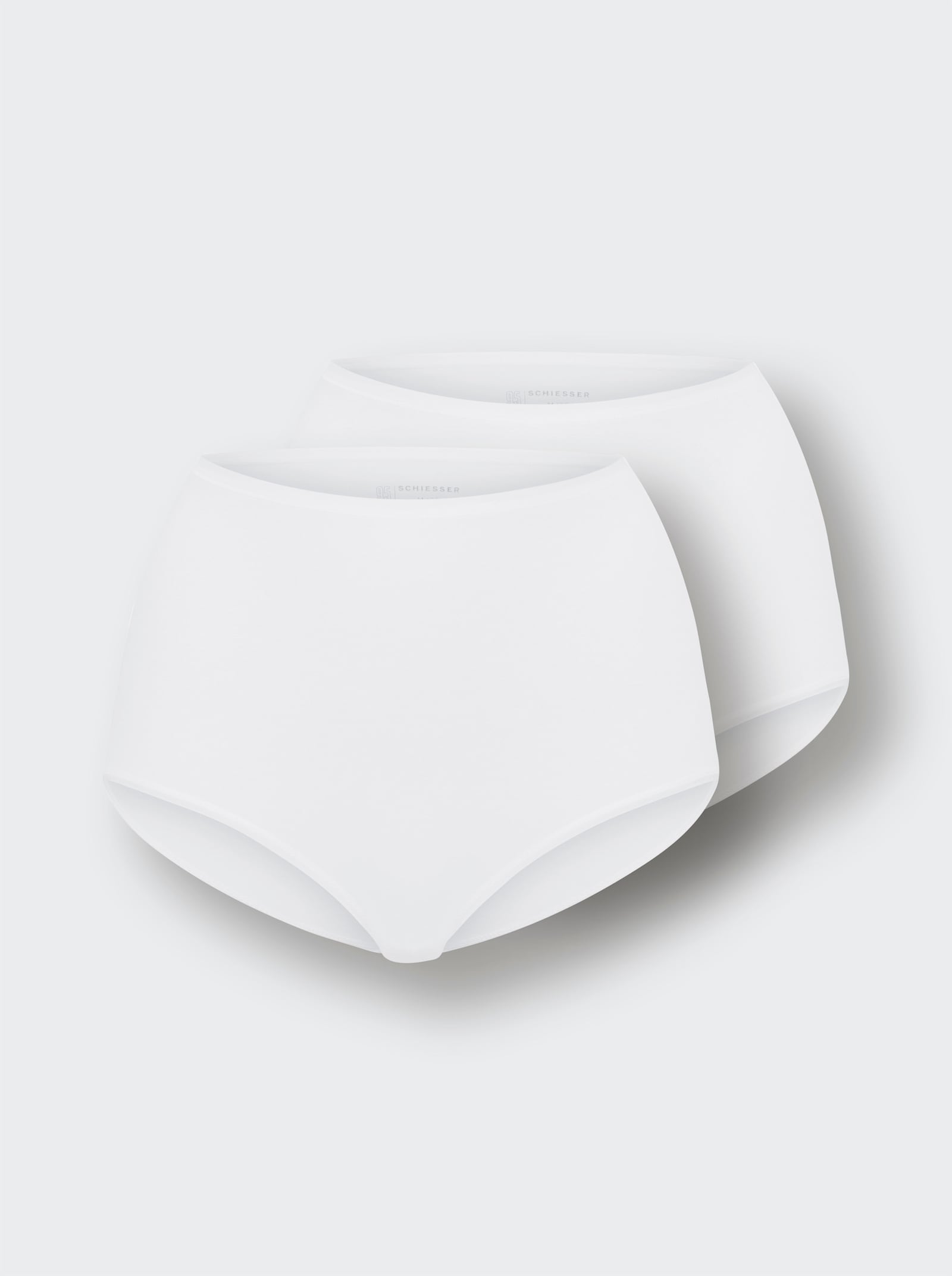 Schiesser Kalhotky s pasem, s plochými lemy v pase a na dolních okrajích - bílá