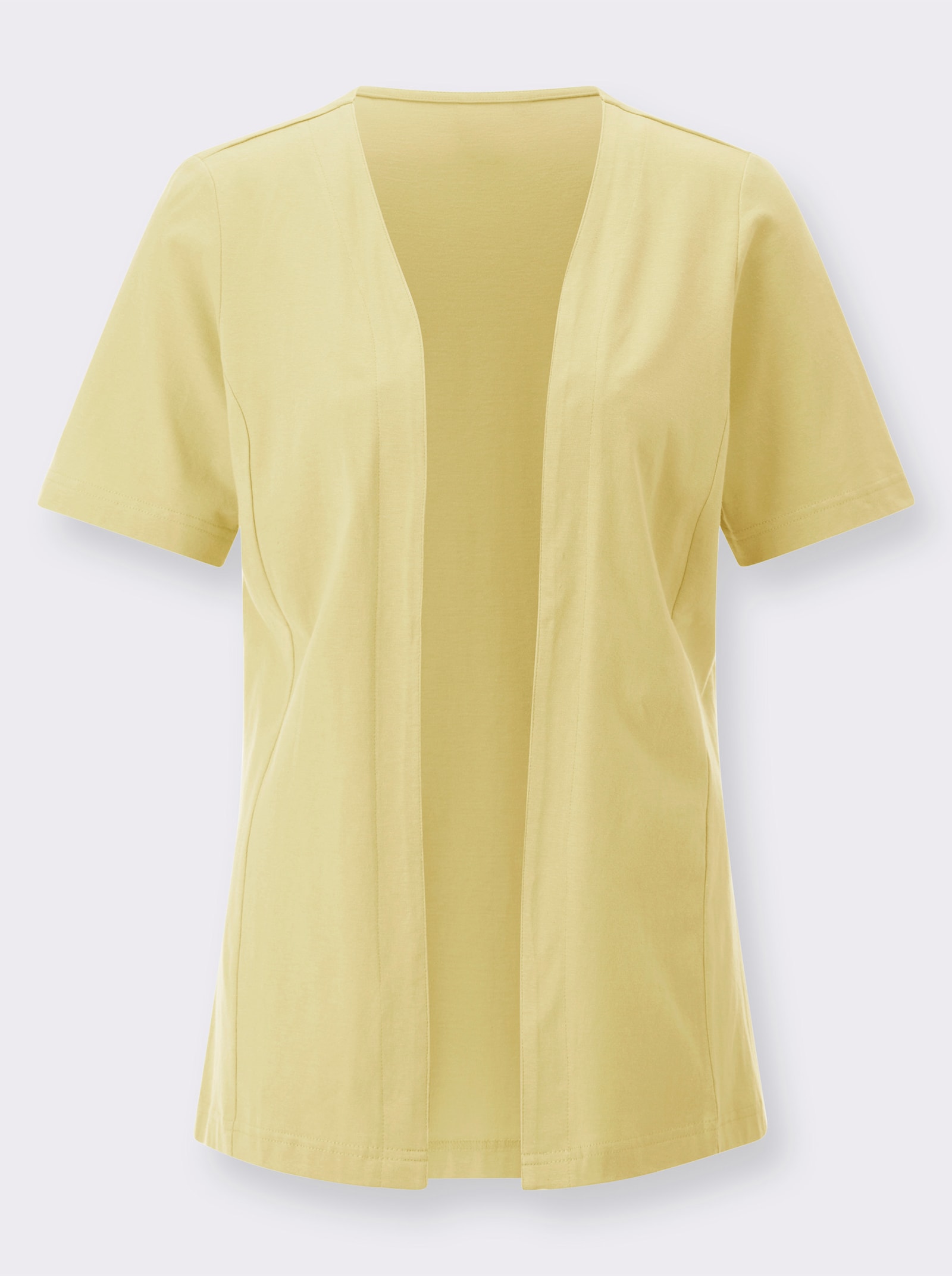 Shirtjacke aus Baumwolle - zitrone