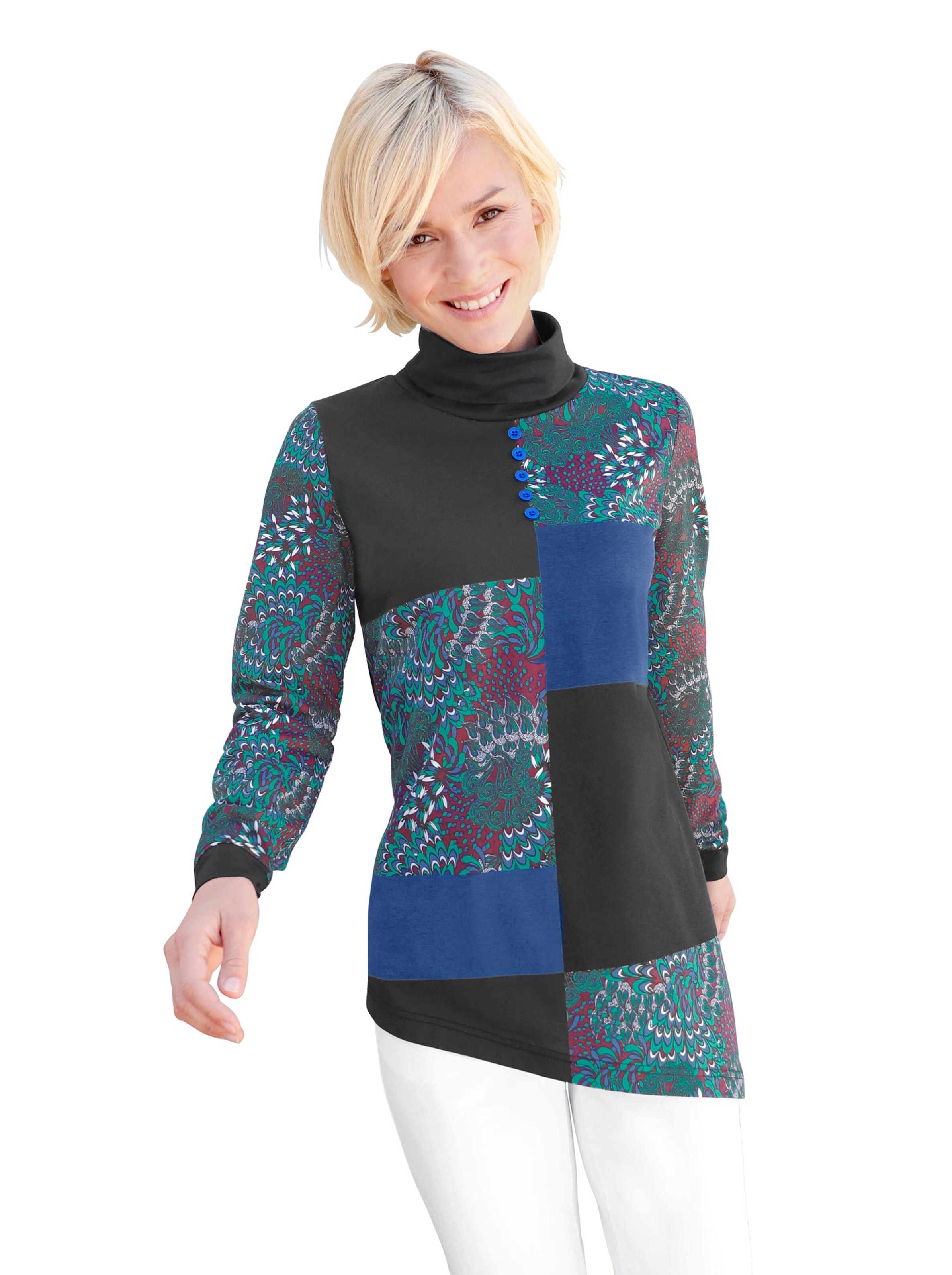 Shirt - rot-grün-gemustert