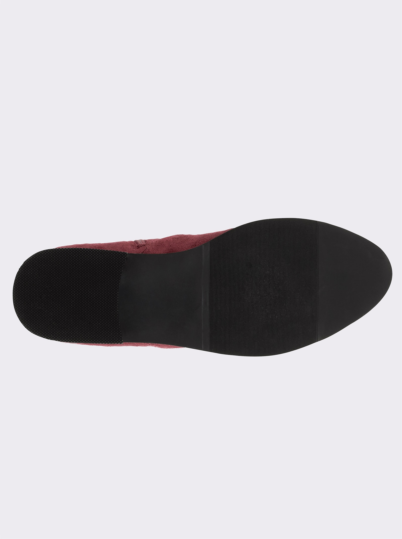 sheego Stiefelette in Wildleder-Optik - bordeaux