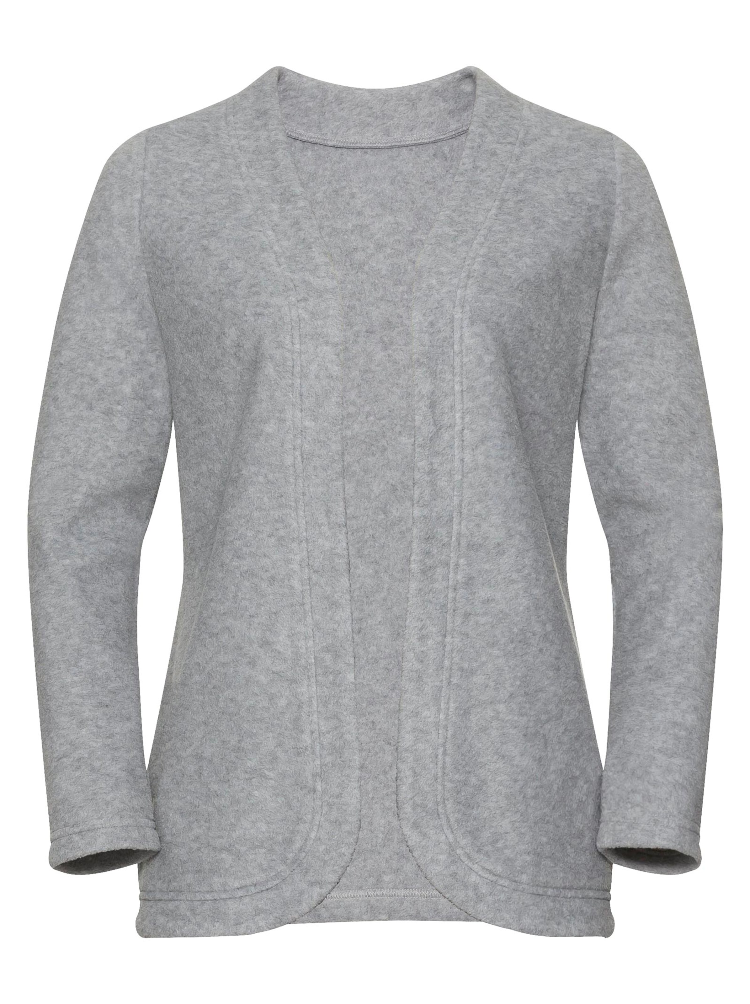 Fleece-Jacke - hellgrau-meliert