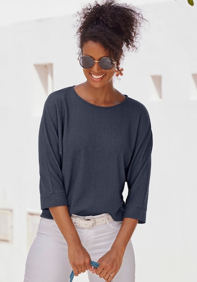 Vivance Shirt met 3/4-mouw - navy