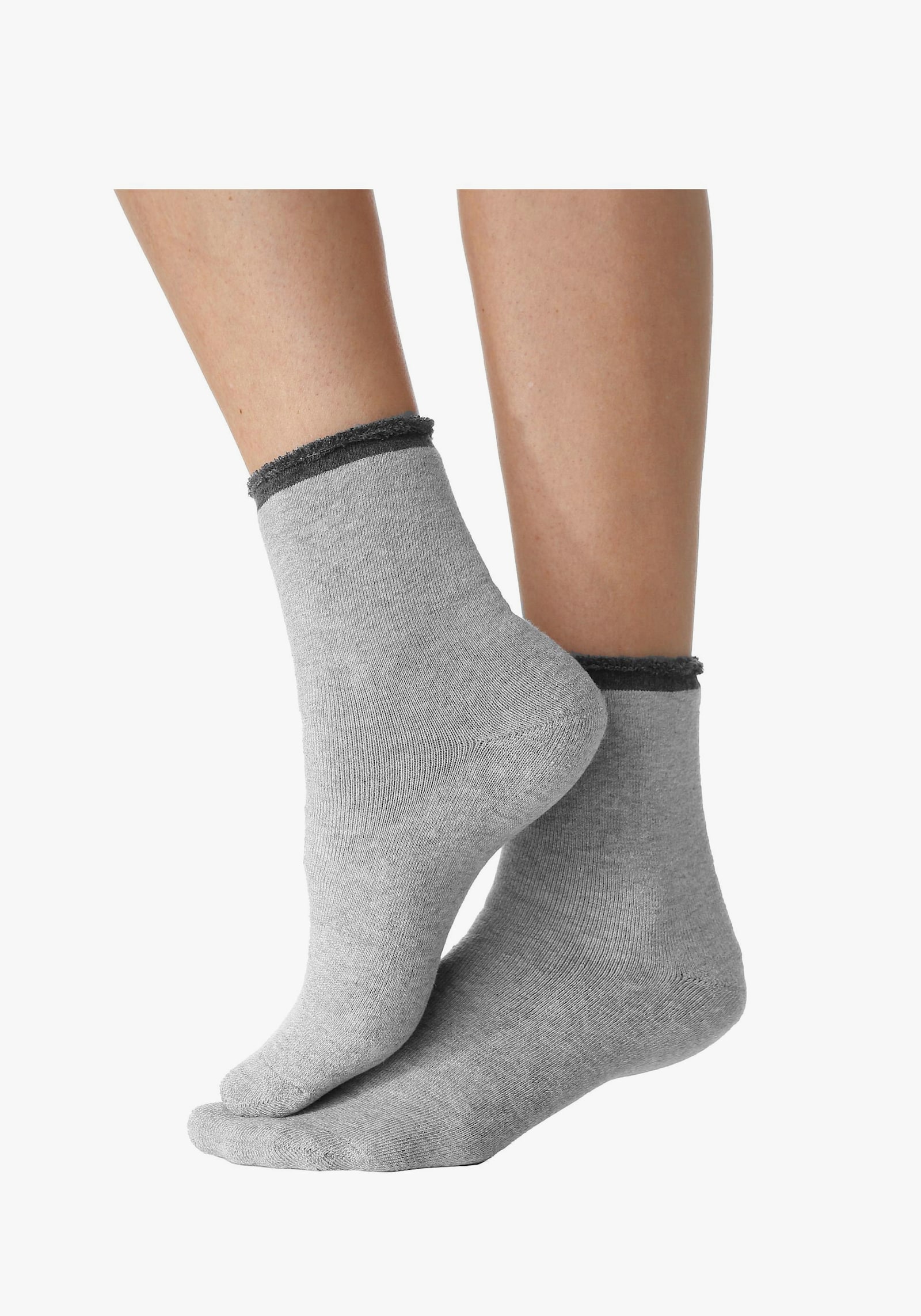 Lavana Warme sokken - 1x beige + 1x grijs + 1x lichtgrijs + 1x antraciet