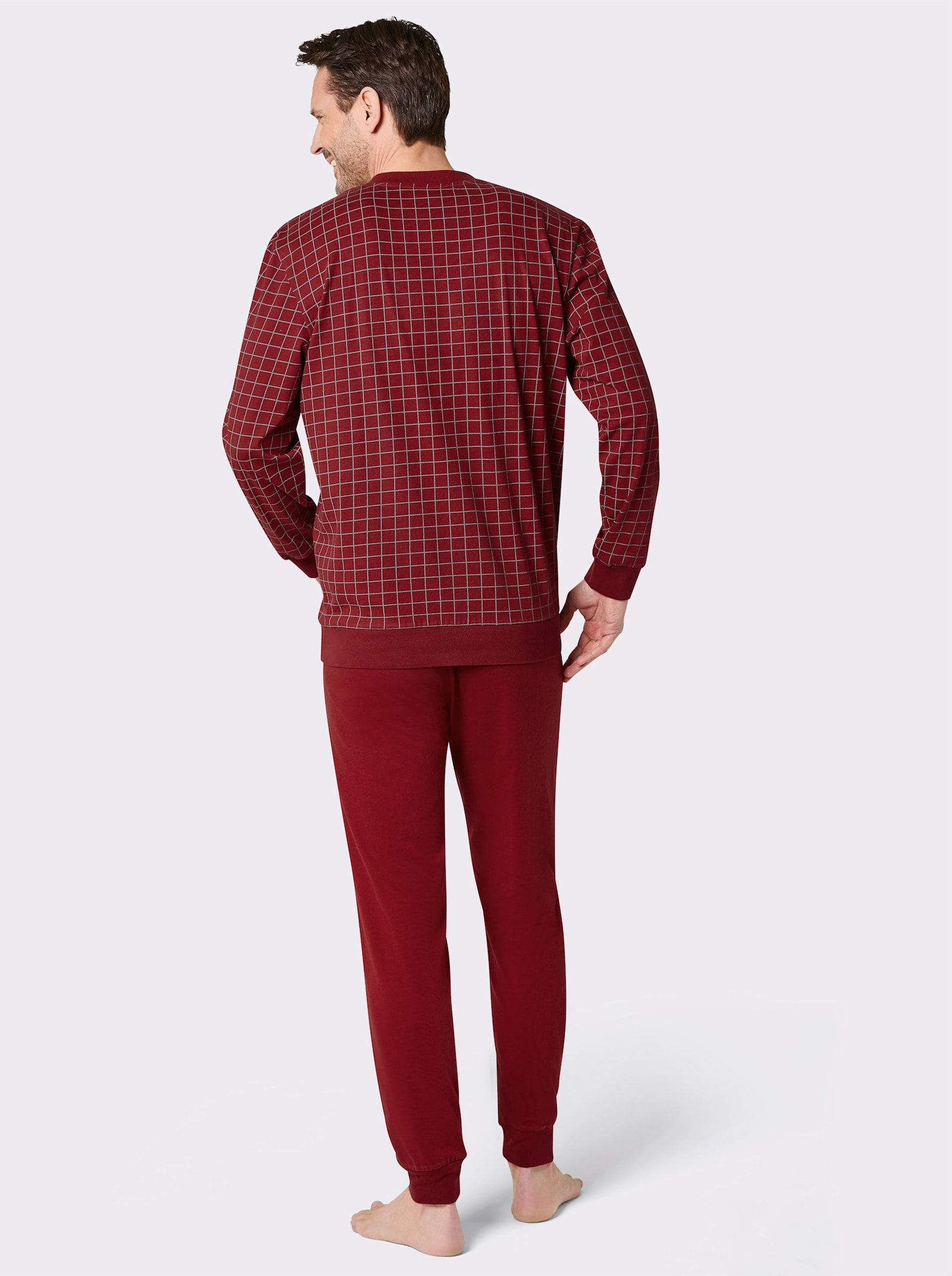 wäschepur men Schlafanzüge - dunkelblau + dunkelrot