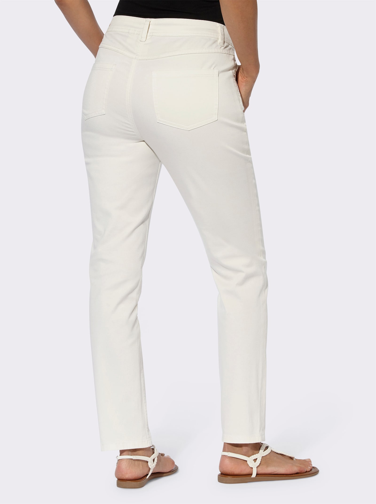 5-pocketjeans in stretchkwaliteit - ecru