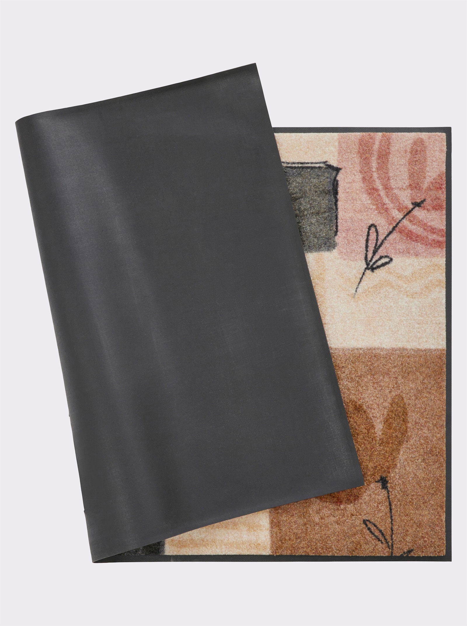 wash+dry by Kleen-Tex Fußmatte - natur-rosé