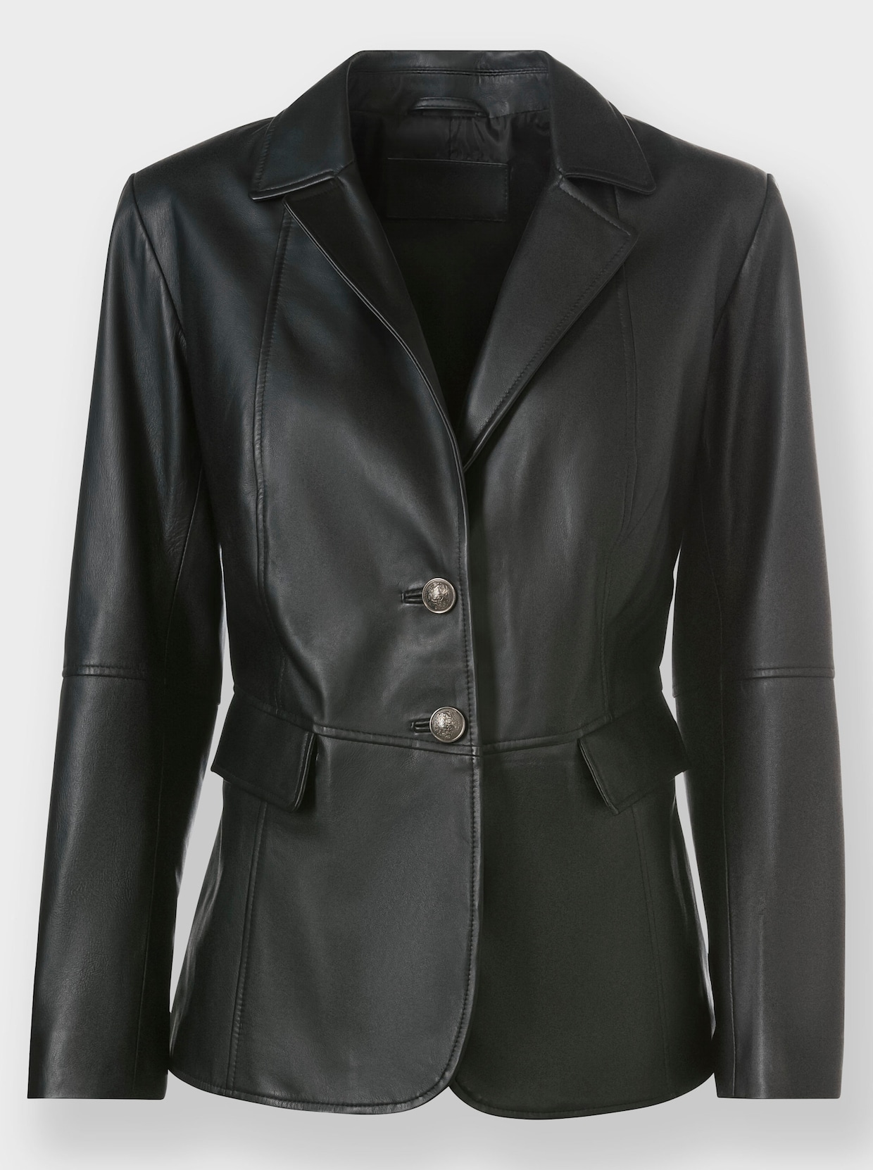 heine Veste en cuir - noir