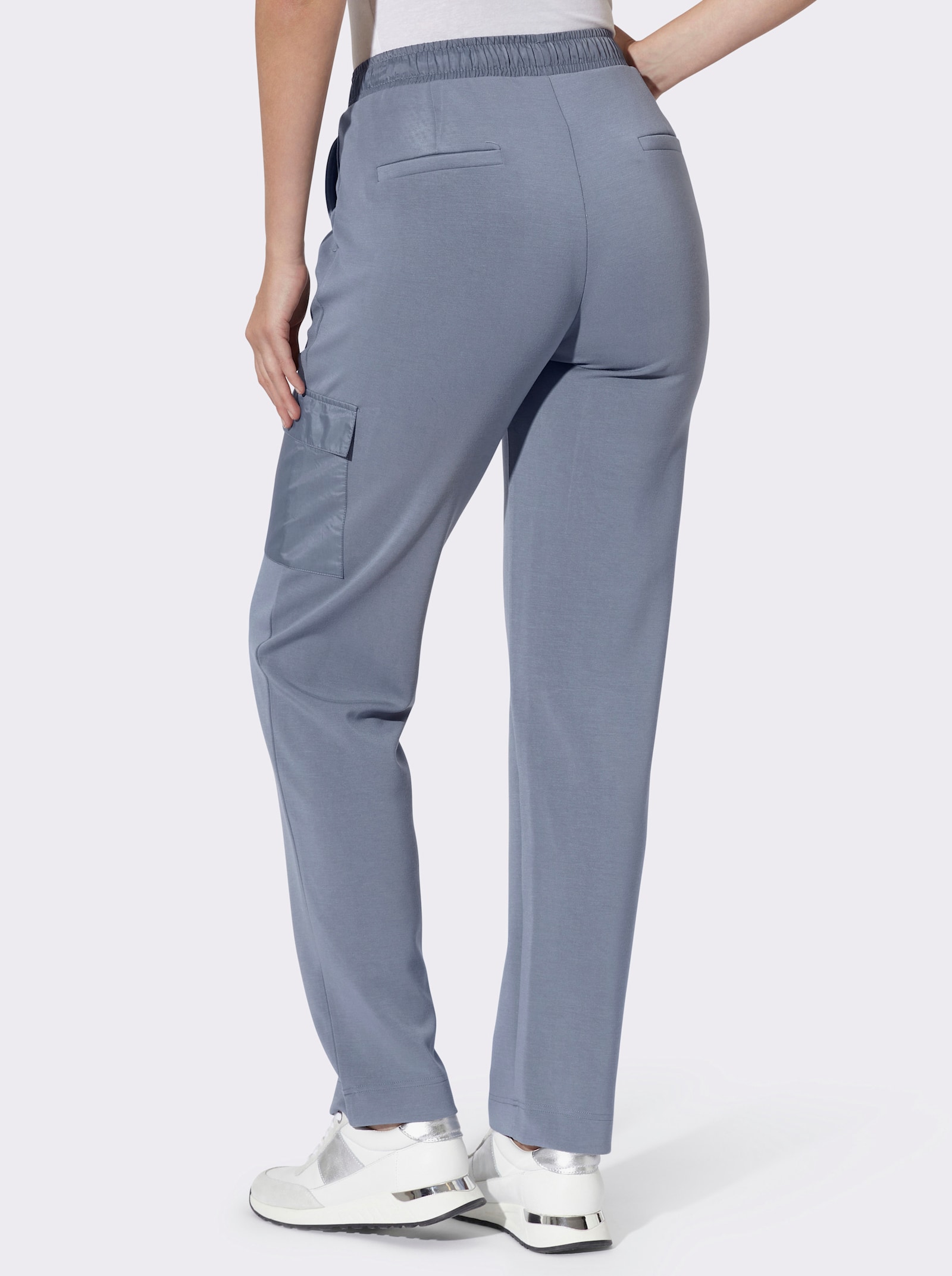 heine Jerseyhose mit Glitzer-Applikation - taubenblau