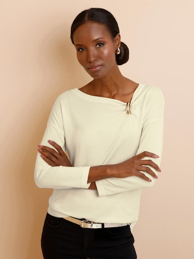 Lyocell-Viskose-Mix-Pullover - champagner