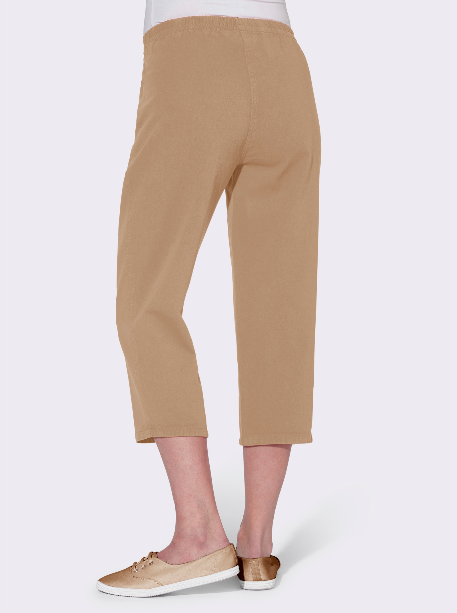 Caprihose aus reiner Baumwolle - beige