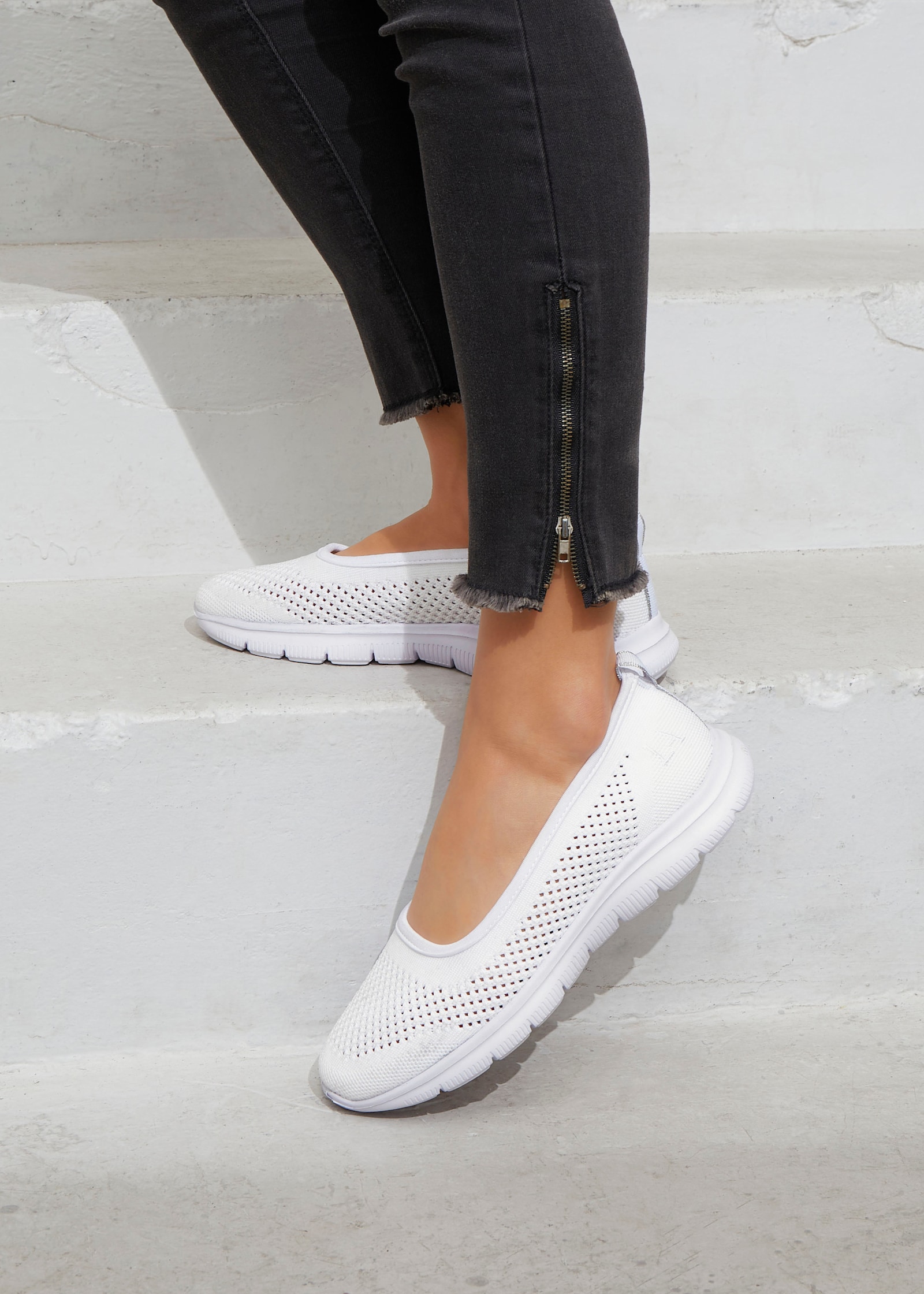 LASCANA Sneaker Ballerinas - offwhite