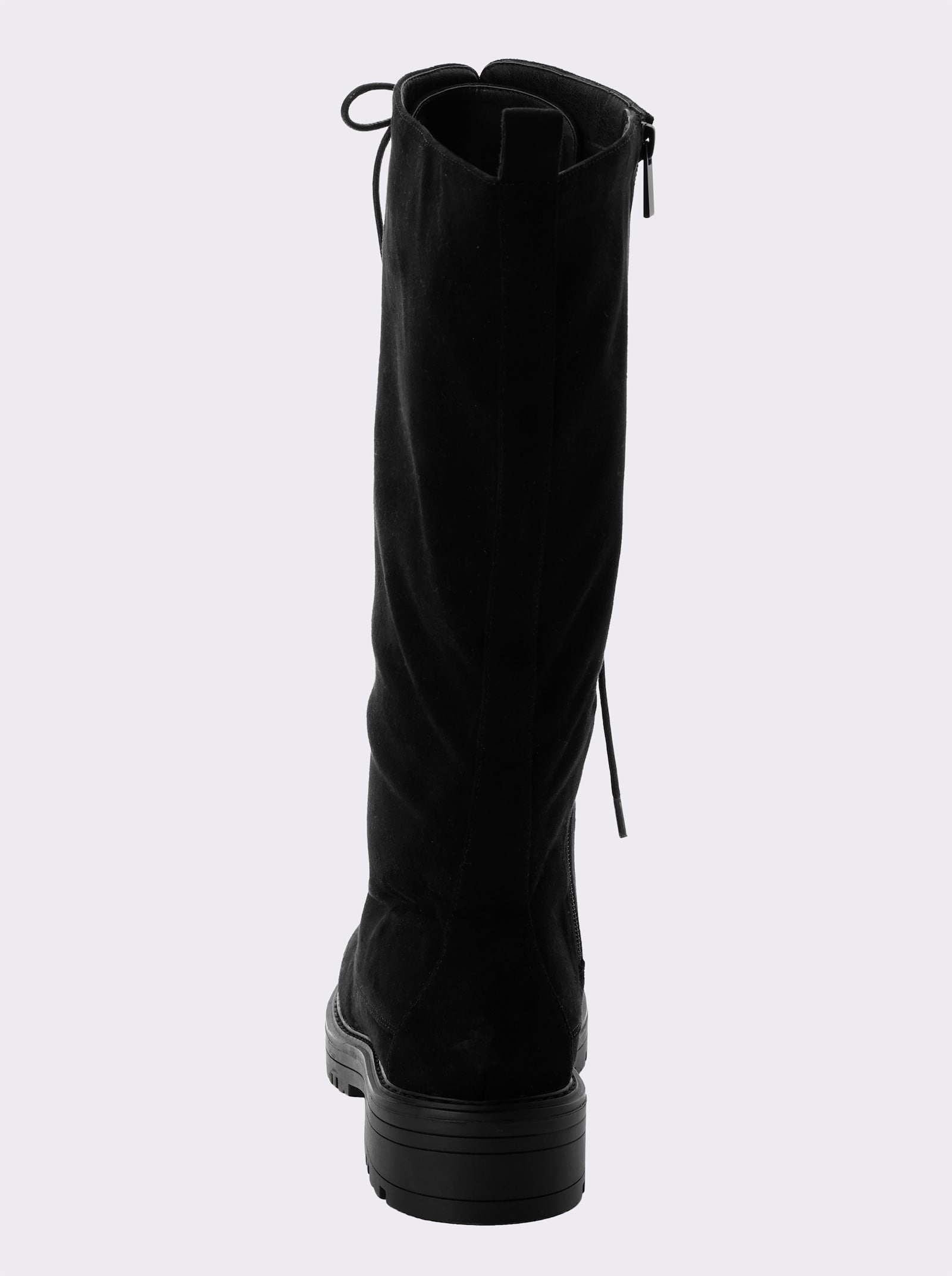 sheego Veterlaars in wildleerlook - zwart