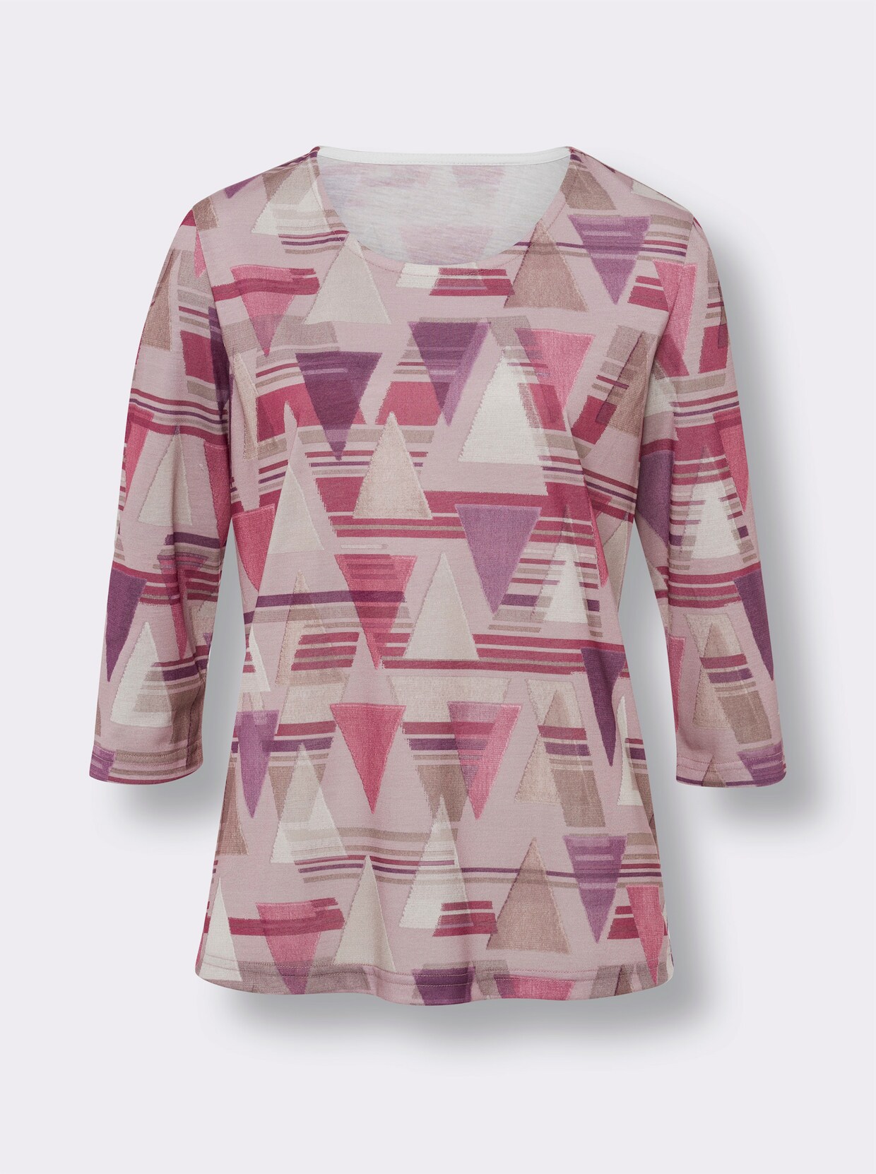 Shirt met 3/4-mouw - malve/mauve bedrukt