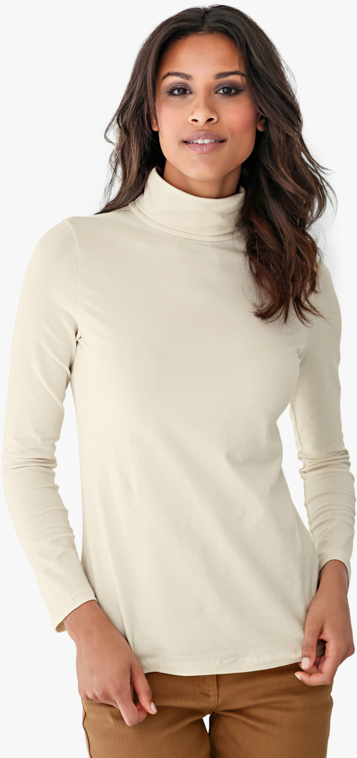 heine Rollkragenshirt in figurbetonter Form - ecru