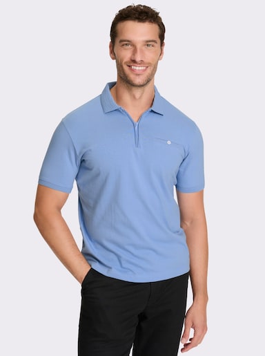 Marco Donati Kurzarmshirt mit Reißverschluss - bleu