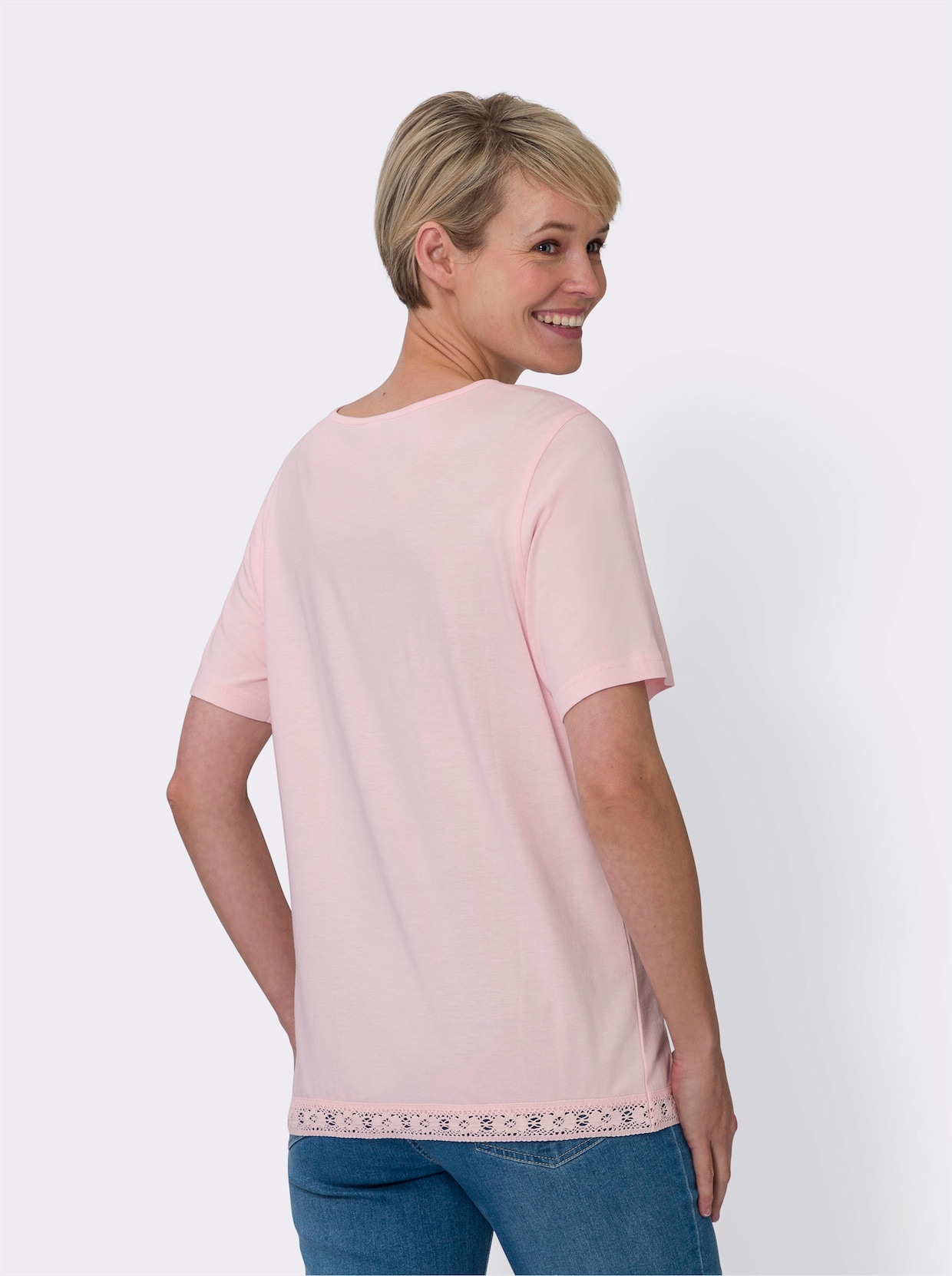 Tričko s krátkým rukávem - světle růžová