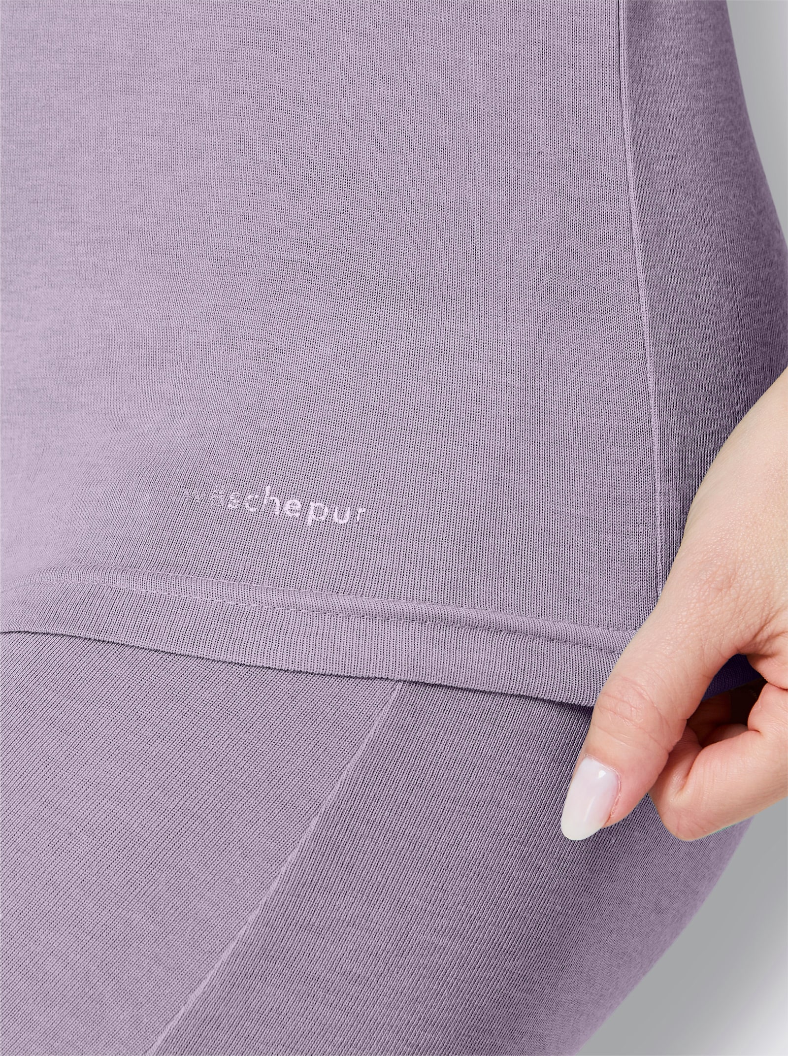 wäschepur Achseltop - flieder-meliert