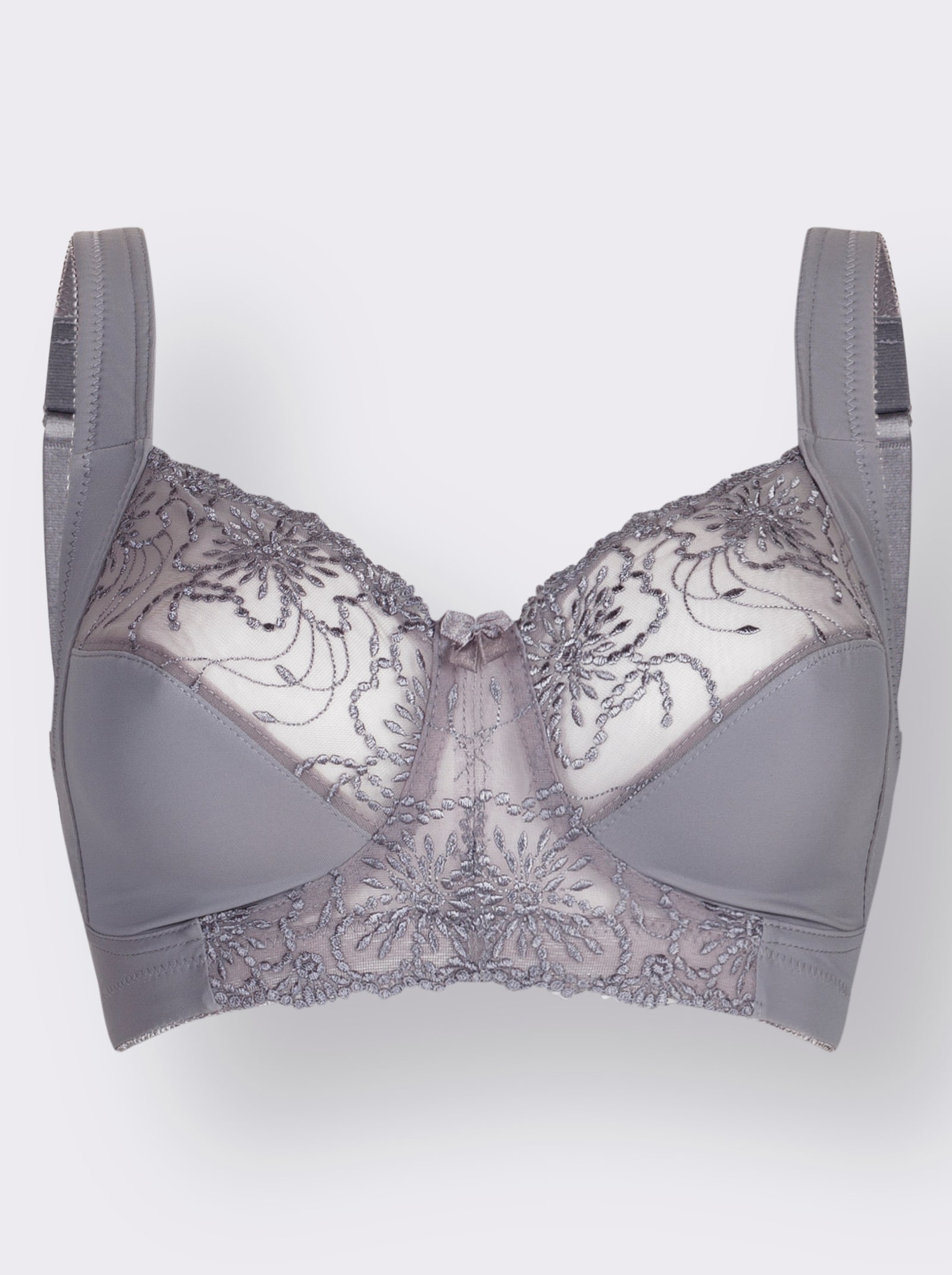 wäschepur Podprsenka b.kost. čipka-tyl - sivá